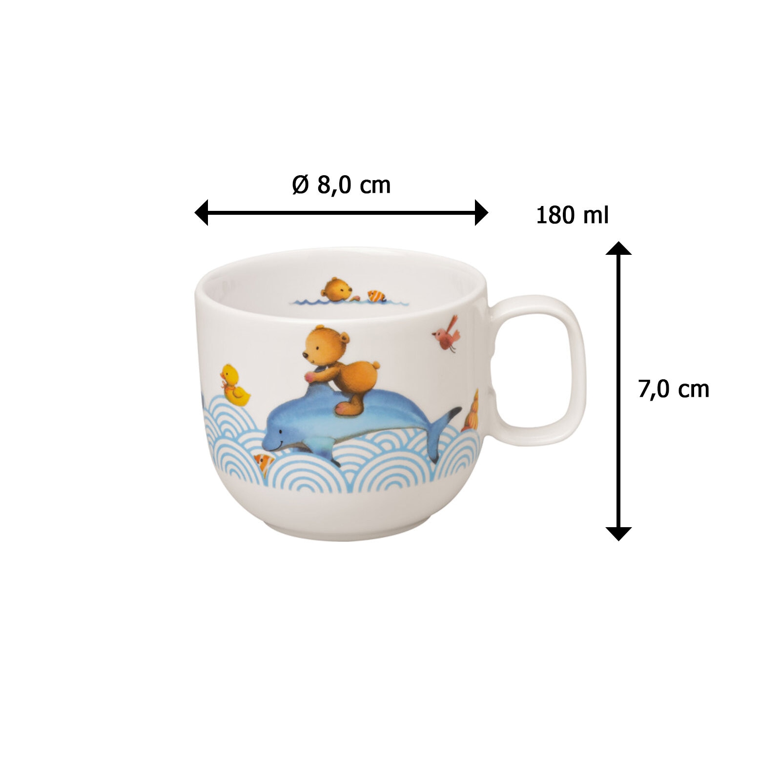 Villeroy & Boch Kindergeschirr-Set »Frühstücksset Happy as a Bear 2er Set bunt« Spülmaschinenfest, Mikrowellensicher