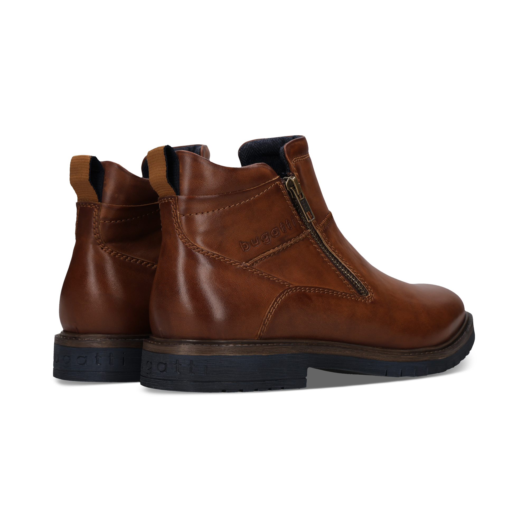bugatti Stiefelette  Klassik-Boots mit zwei Reißverschlüssen