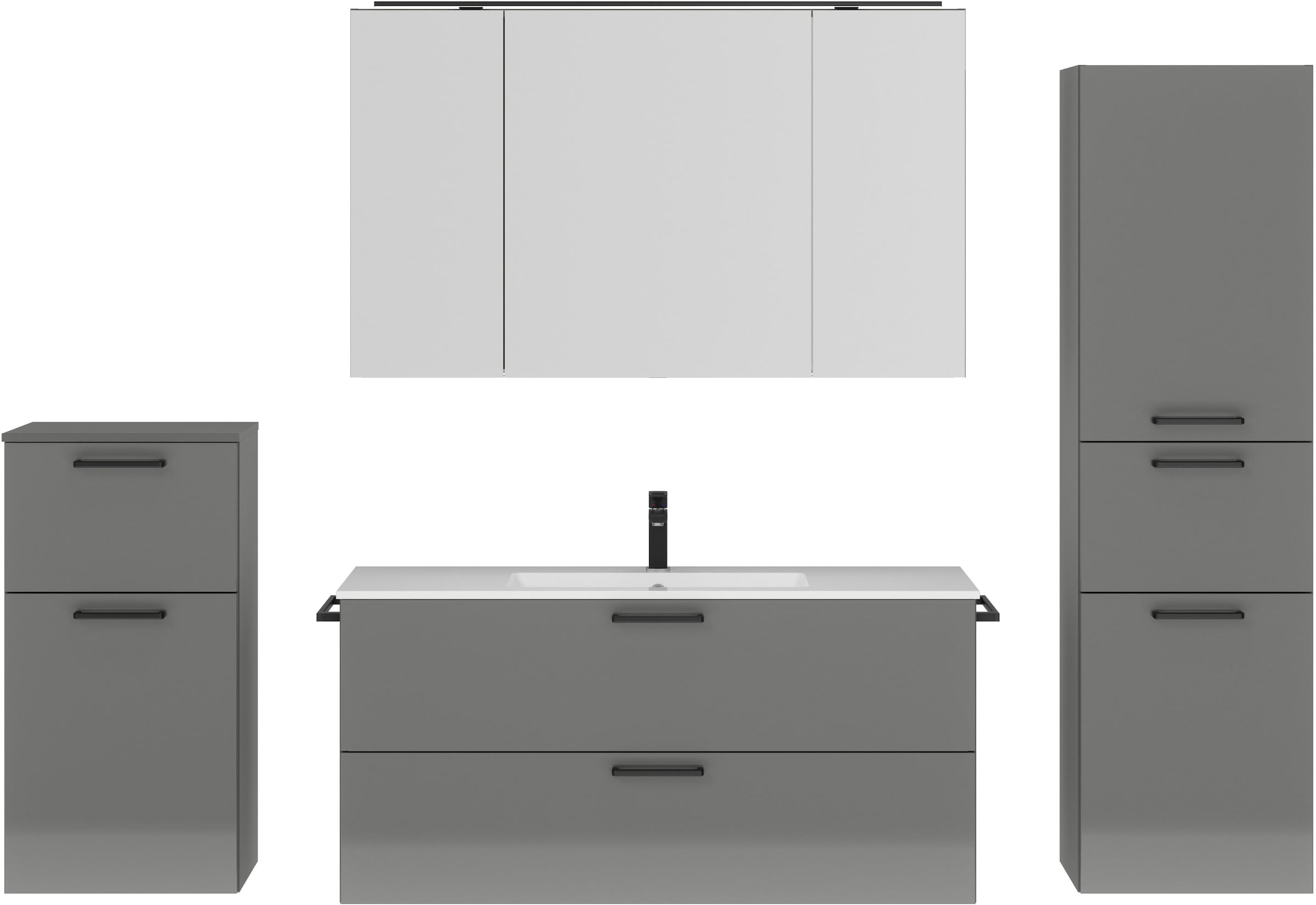 nobilia Badmöbel-Set "Tolvina" vormontiert, mit Soft-Close, 4 Stk. tlg. günstig online kaufen