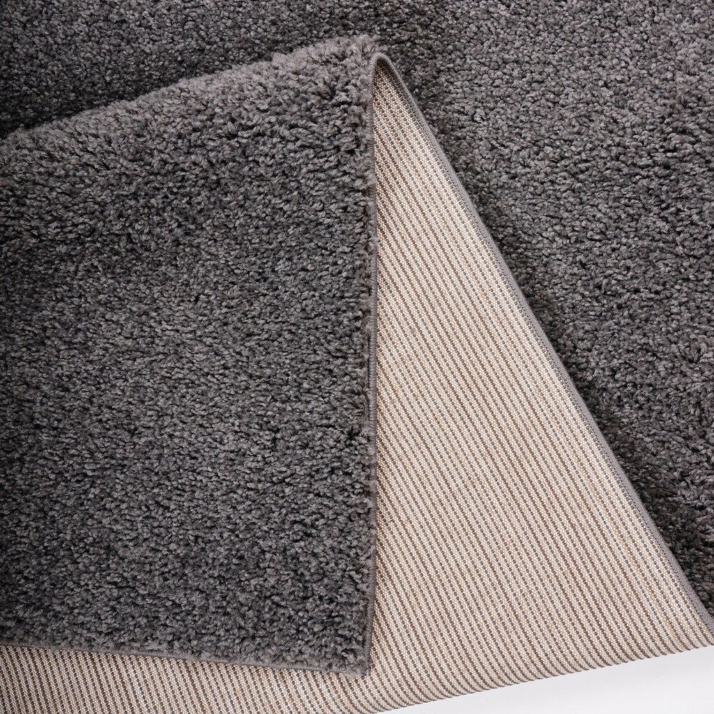 Bruno Banani Hochflor-Teppich »Shaggy Soft«, rechteckig, gewebt, Uni Farben, besonders weich und kuschelig