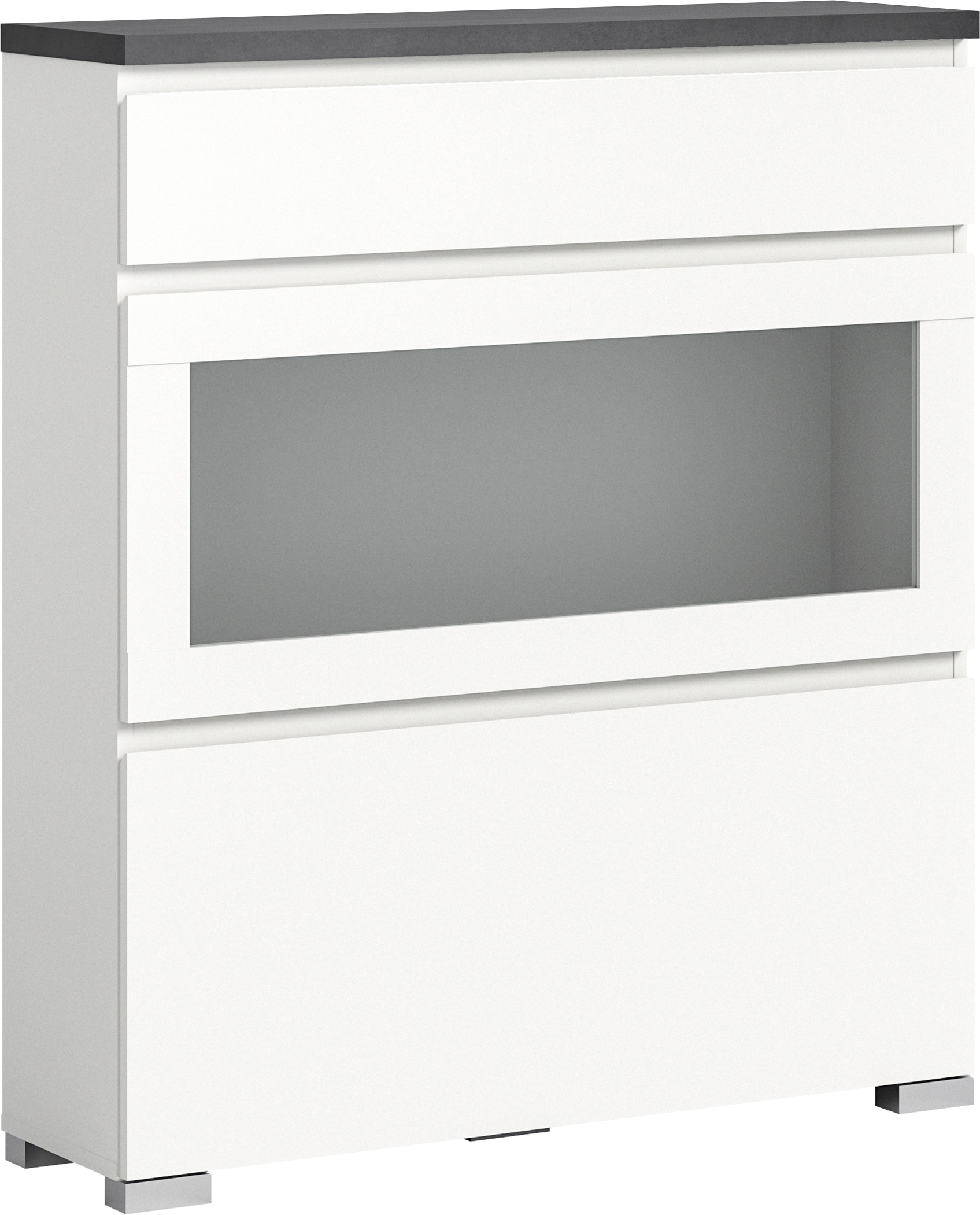 Home affaire "Skoskap, Tiefe 27cm, 2 Klappen, 1 Schubkasten, Platz für 8 Schuhpaare" Schuhkipper, Schuhkommode, Schuhregal, Kommode, Anrichte