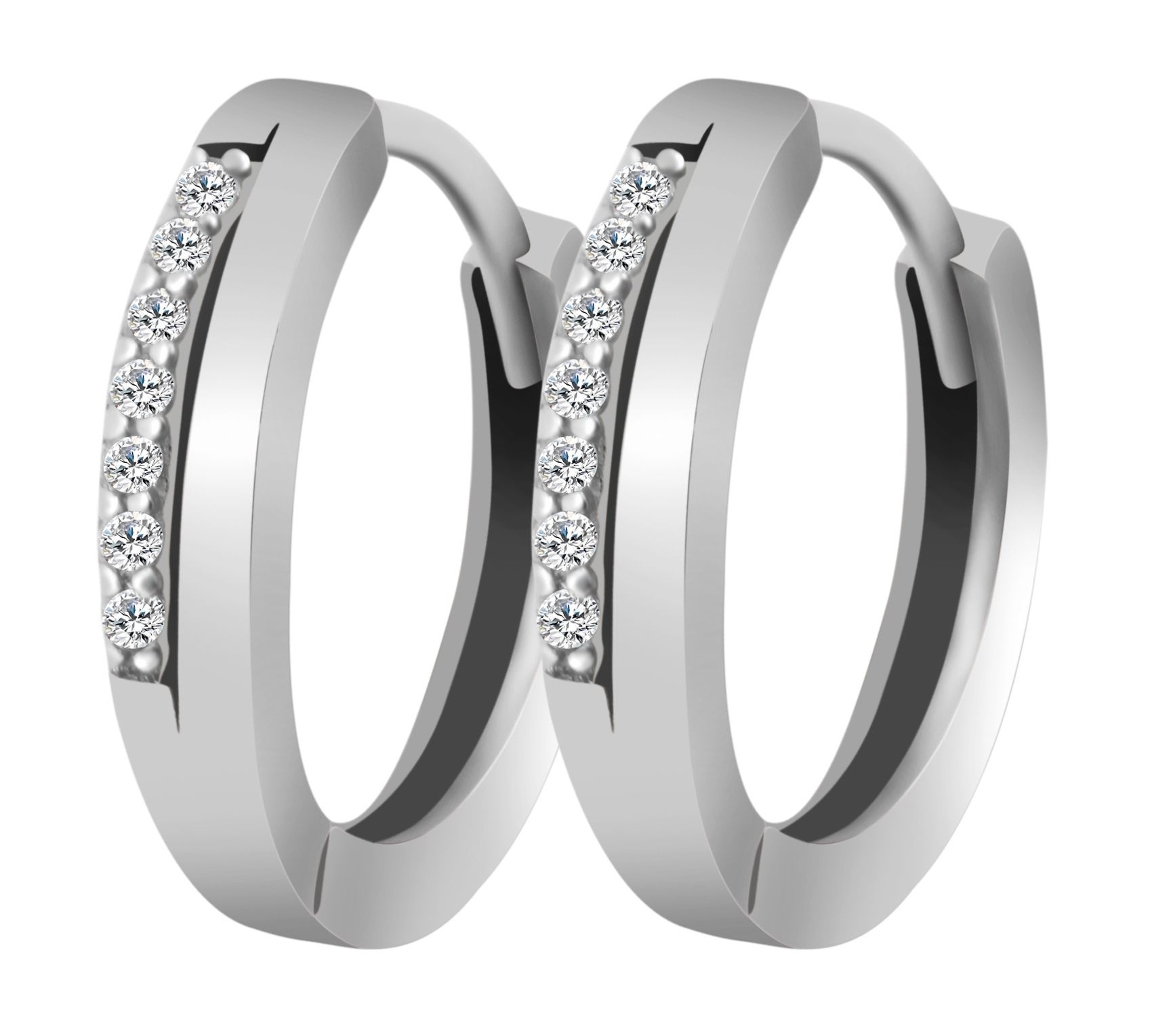 Adelia´s Klappcreolen "Ohrringe – Klappcreole aus 925 Silber mit Zirkonia" Ideal als Geschenk zum einen besonderen Tag