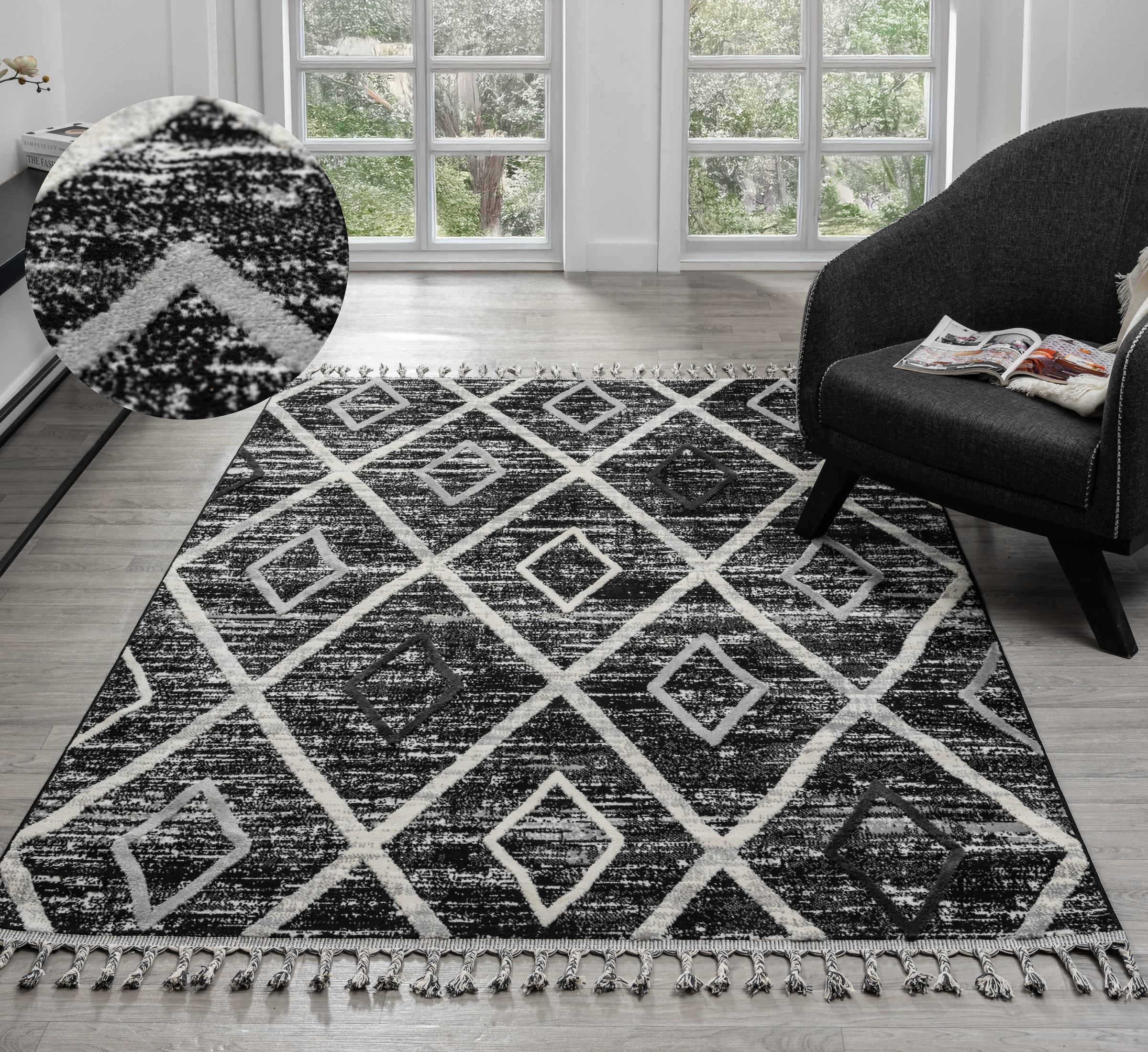 my home Teppich "Otilie" rechteckig 11 mm Höhe dichte Qualität, Woll-Look, günstig online kaufen