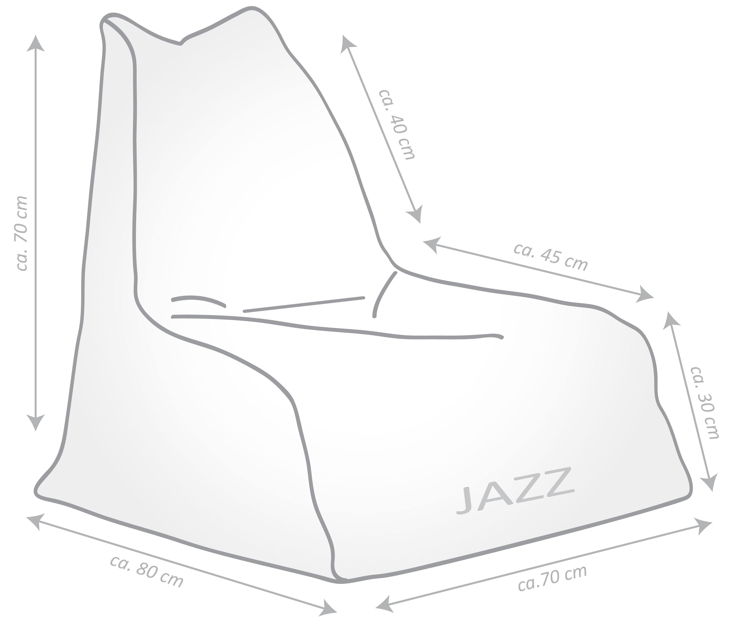 Magma Heimtex Sitzsack »Jazz SHARA«, (1 St.)