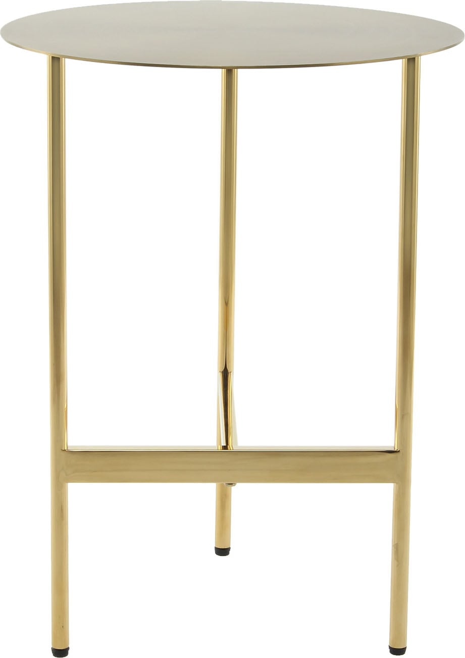 Kayoom Beistelltisch »Pero 125, Minimalistisches Design, Passt zu jedem Einrichtungsstil«, (1 St.), Gestelldesign aus Edelstahl, runde Ablagefläche, minimalistisch