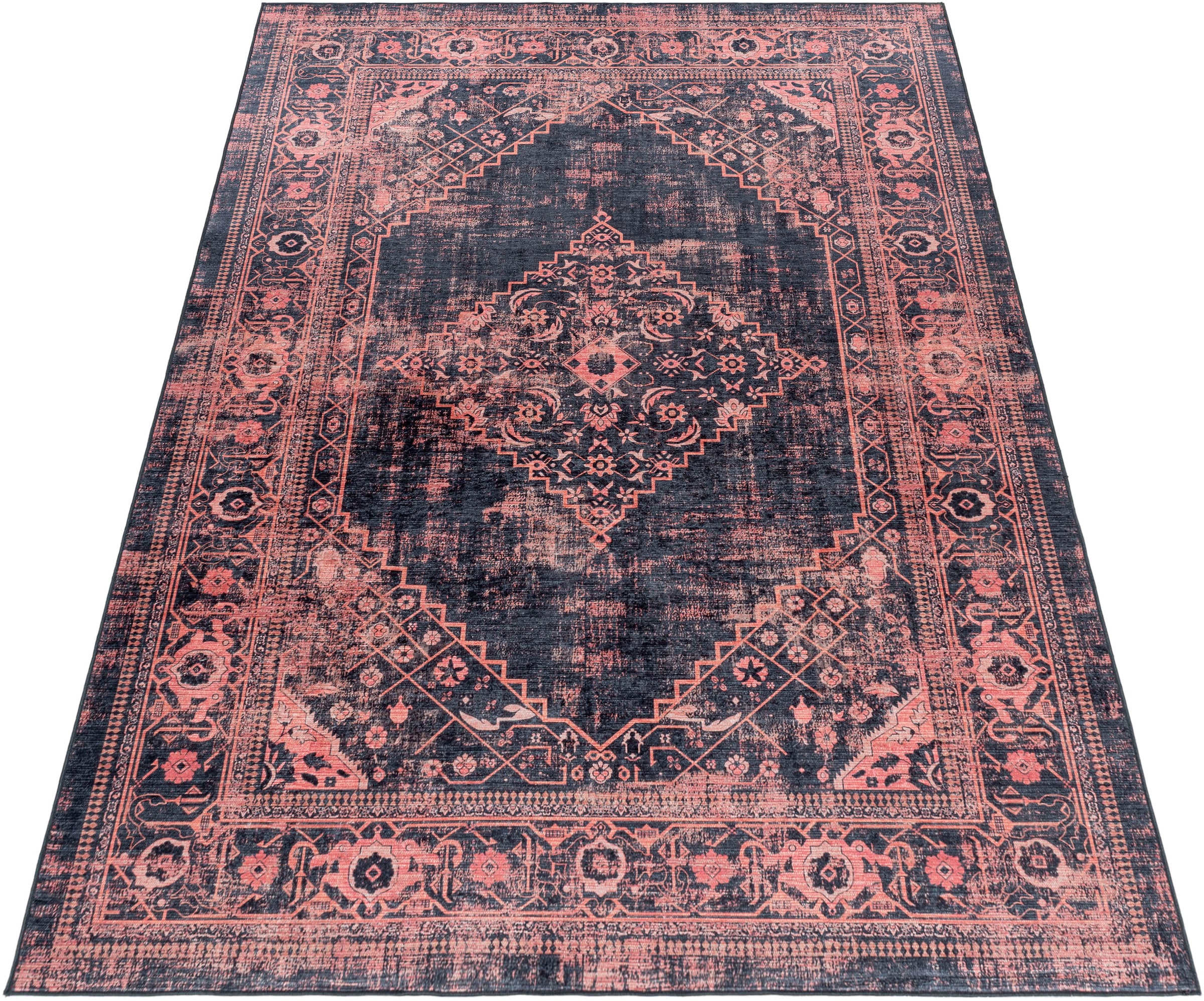 Ayyildiz Teppiche Teppich »FIESTA 4301«, rechteckig, 6 mm Höhe, Läufer, pflegeleichter Kurflorteppich, moderner Vintage, Orient Optik