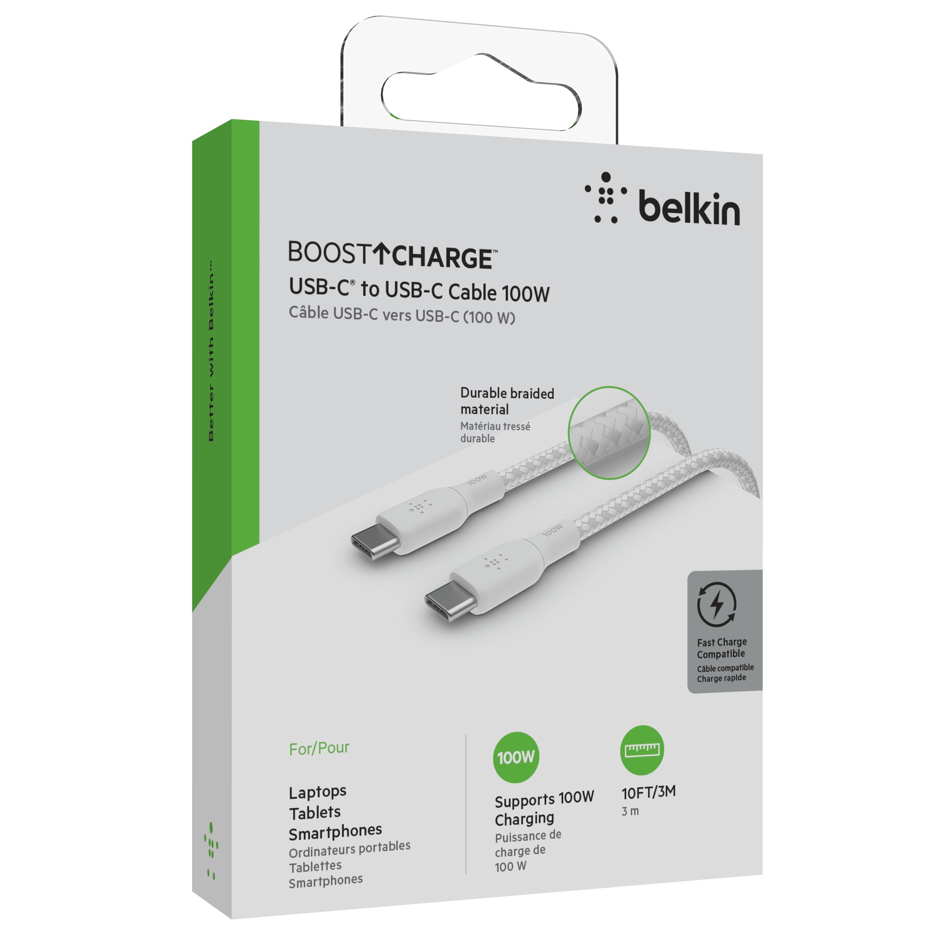 Belkin USB-Kabel »BOOST CHARGE USB-C/USB-C Kabel, bis 100 W, 3m«, USB Typ C-USB Typ C, 300 cm