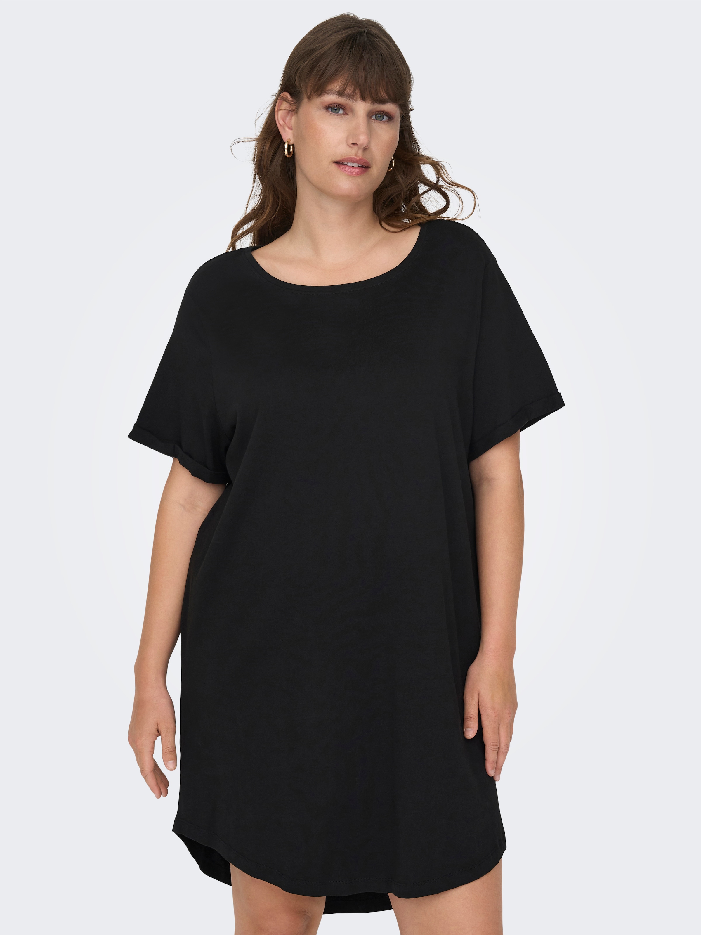 ONLY CARMAKOMA Minikleid "CARMAY LIFE S/S DRESS JRS", mit überschnittenen S günstig online kaufen