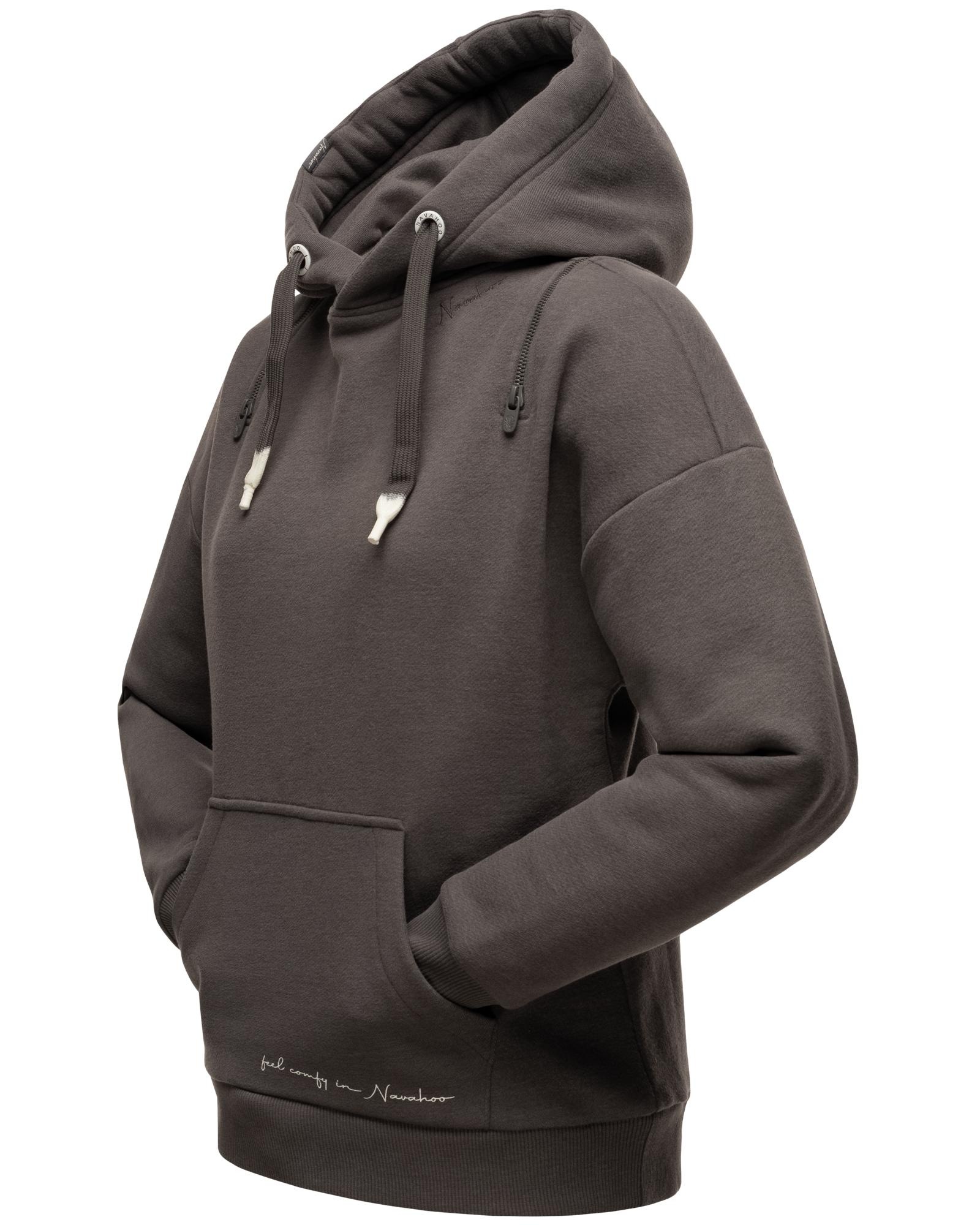 Navahoo Kapuzensweatshirt "Zuckerbärchen", Kuscheliger Hoodie mit breiten Tunnelzugkordeln