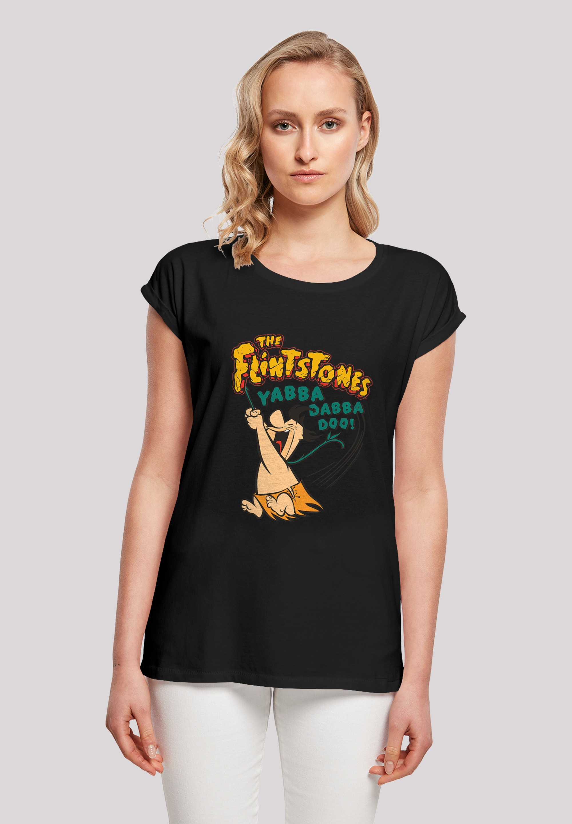 F4NT4STIC T-Shirt "Die Familie Feuerstein Fred Yabba Dabba Doo", Print günstig online kaufen