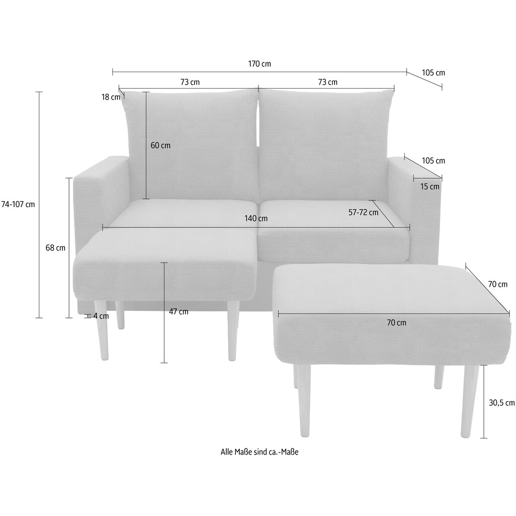 DOMO collection Sofa »Slunce für Terrasse, Garten und Balkon«