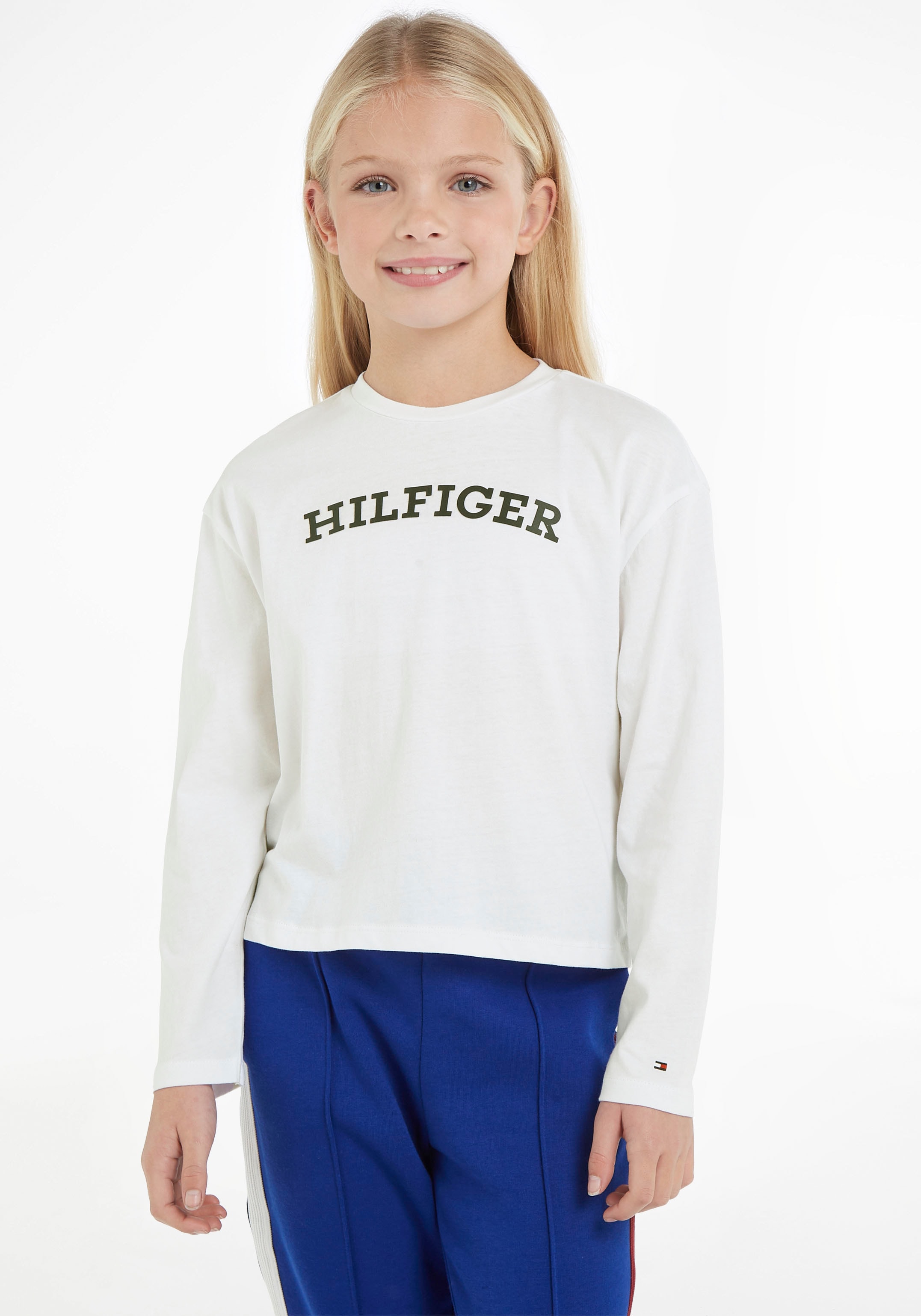 Tommy Hilfiger Langarmshirt »MONOTYPE TEE L/S«, mit modischem Hilfiger-Logoschriftzug auf der Brust