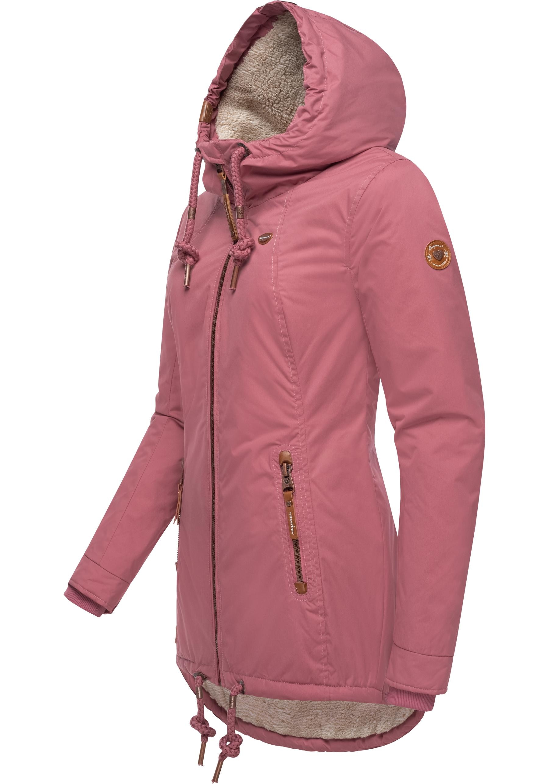 Ragwear Winterjacke »Zuzka Winter«, mit Kapuze, stylischer Winterparka mit Teddyfleece Innenfutter