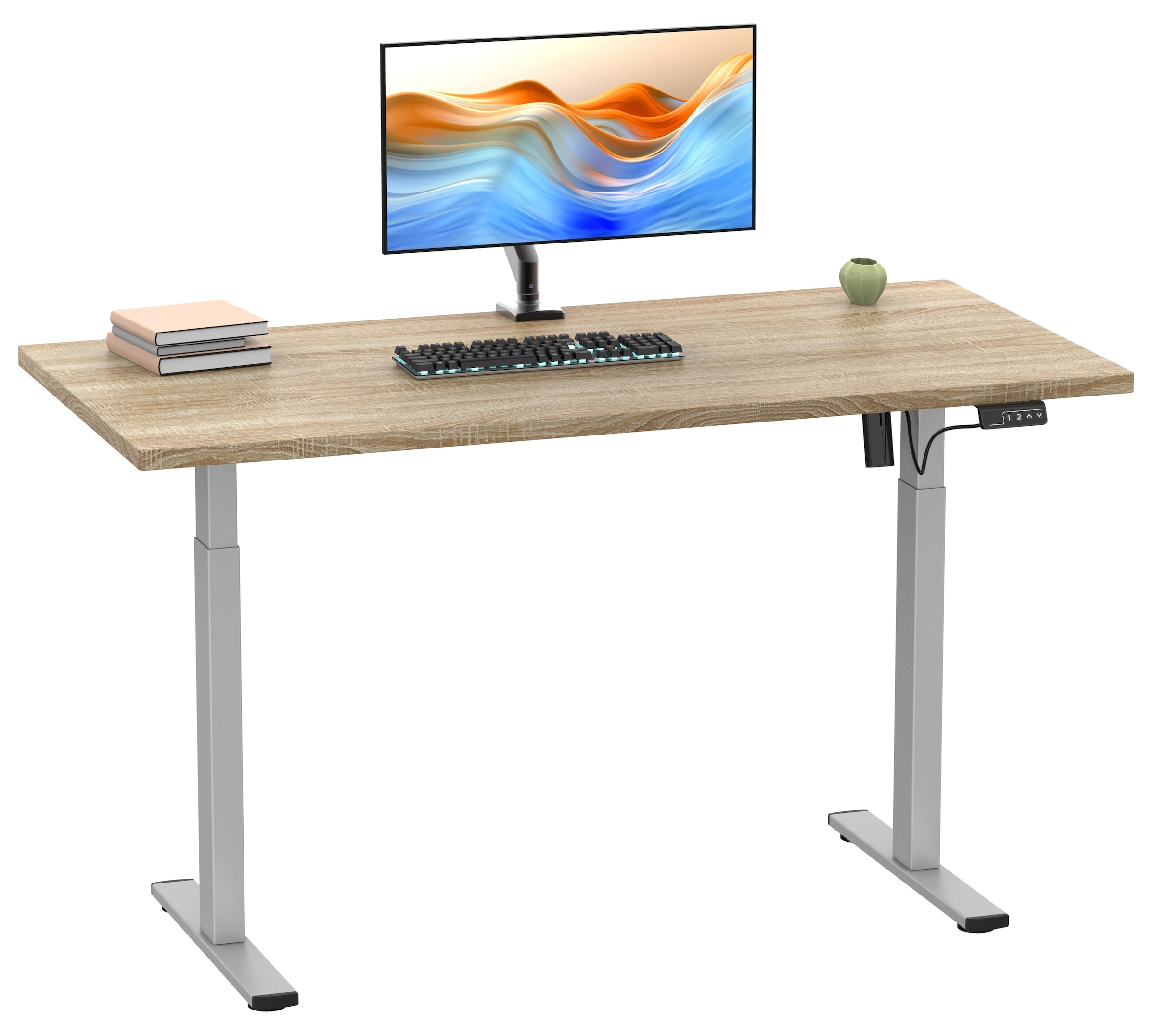 VCM Schreibtisch »Schreibtisch höhenverstellbar Lona 110x80« 1 Stk. tlg.