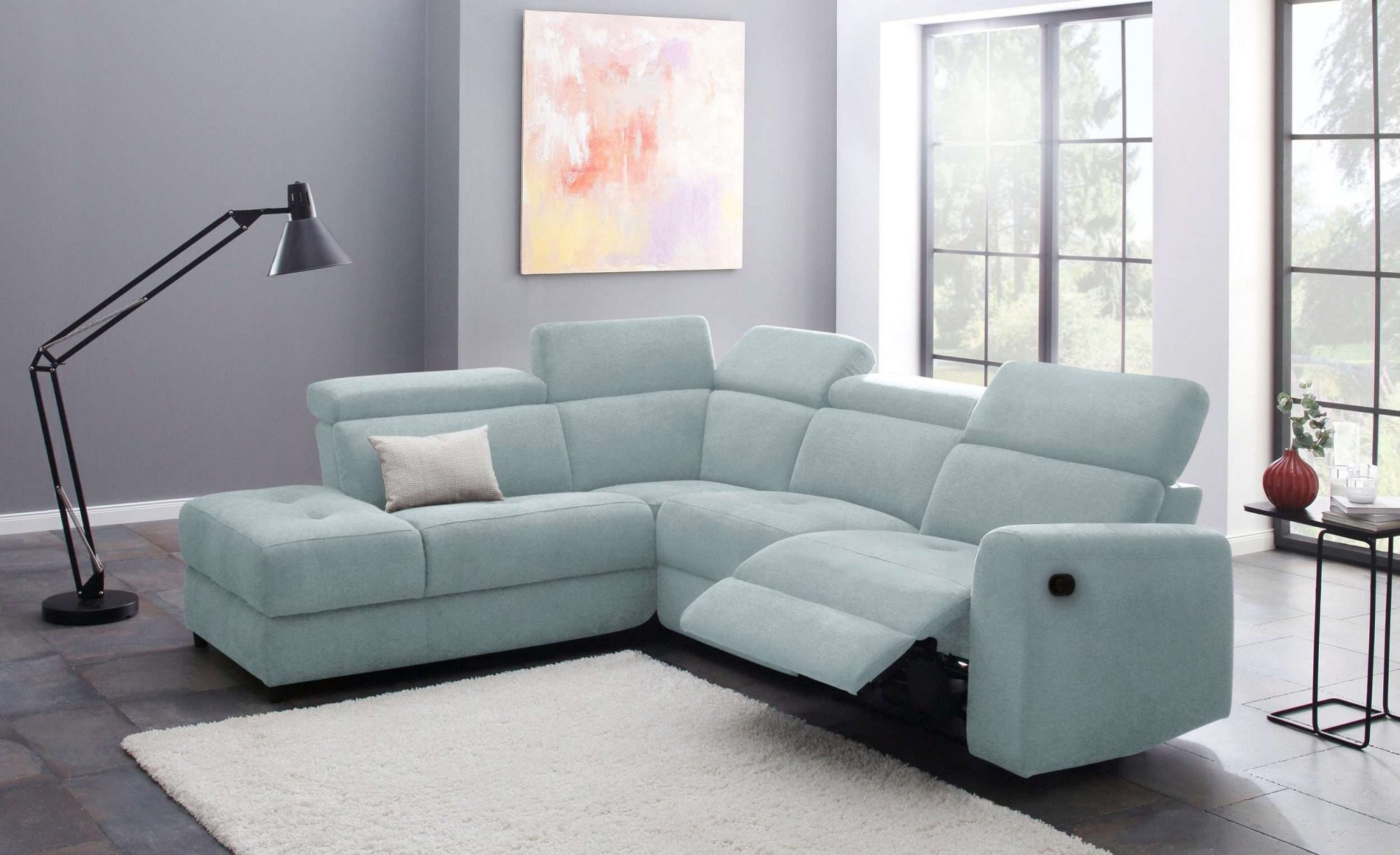 Home affaire Ecksofa »Sentrano, L-Form,«, 273 cm, man. o. elektr. Relaxfunktion und USB/Kopfverstellung