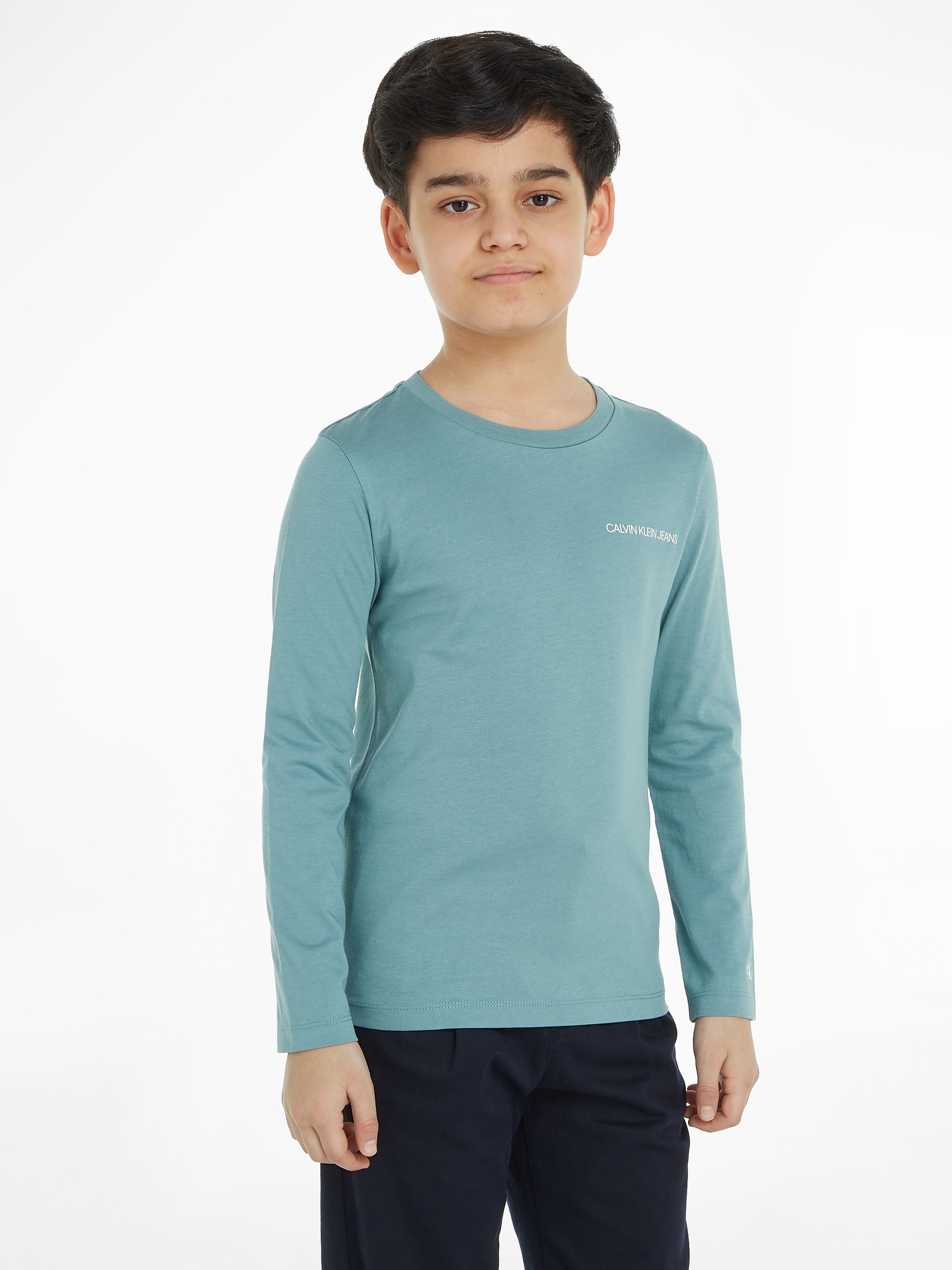 Calvin Klein Jeans Langarmshirt »CHEST INST. LS T SHIRT«, für Kinder | BAUR