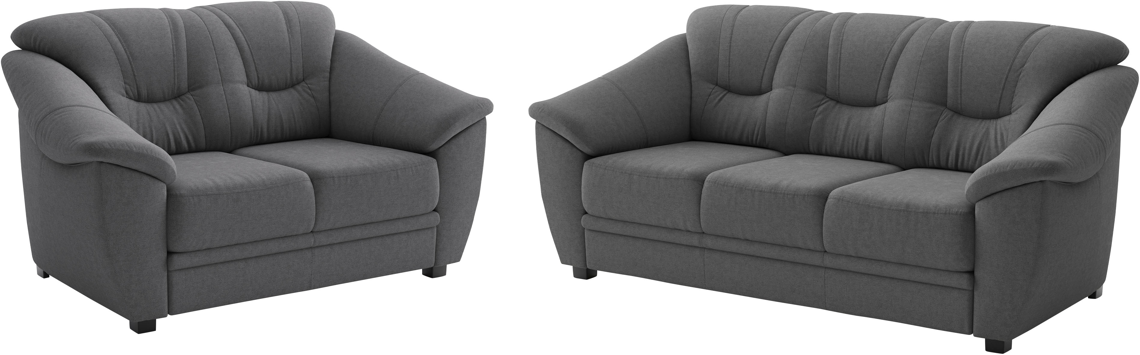 sit&more Polstergarnitur "Savona, Set: 2- & 3er-Sofa, B: 148 bzw. 198 cm, Federkern-Polsterung" 2 tlg. komfortable Sitzhöhe 46 cm, frei im Raum stellbar, stilvolles Design