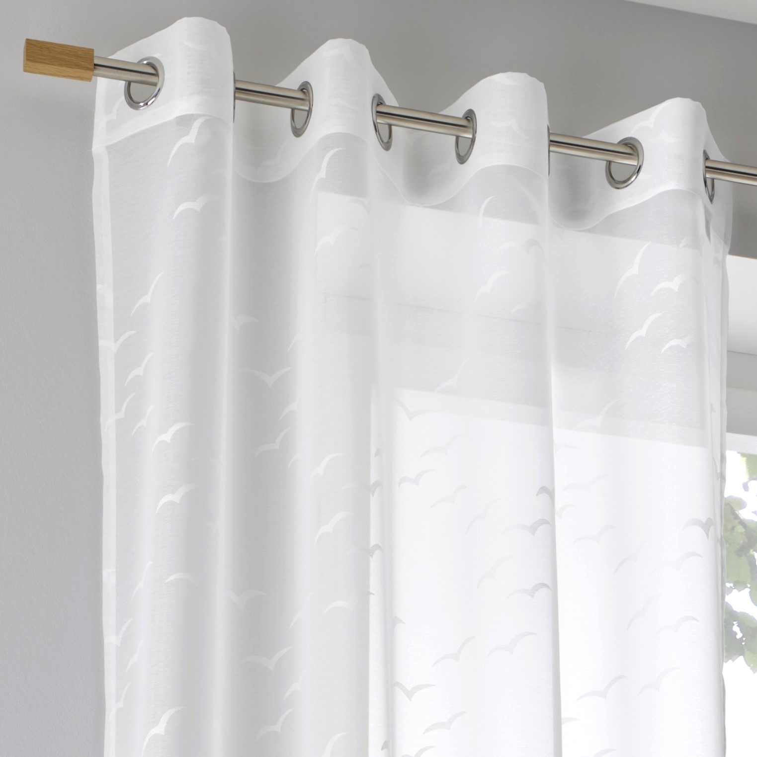 Kutti Vorhang "Seabird" Ösen 1 Stk. tlg. Gardine Ausbrenner transparent mar günstig online kaufen