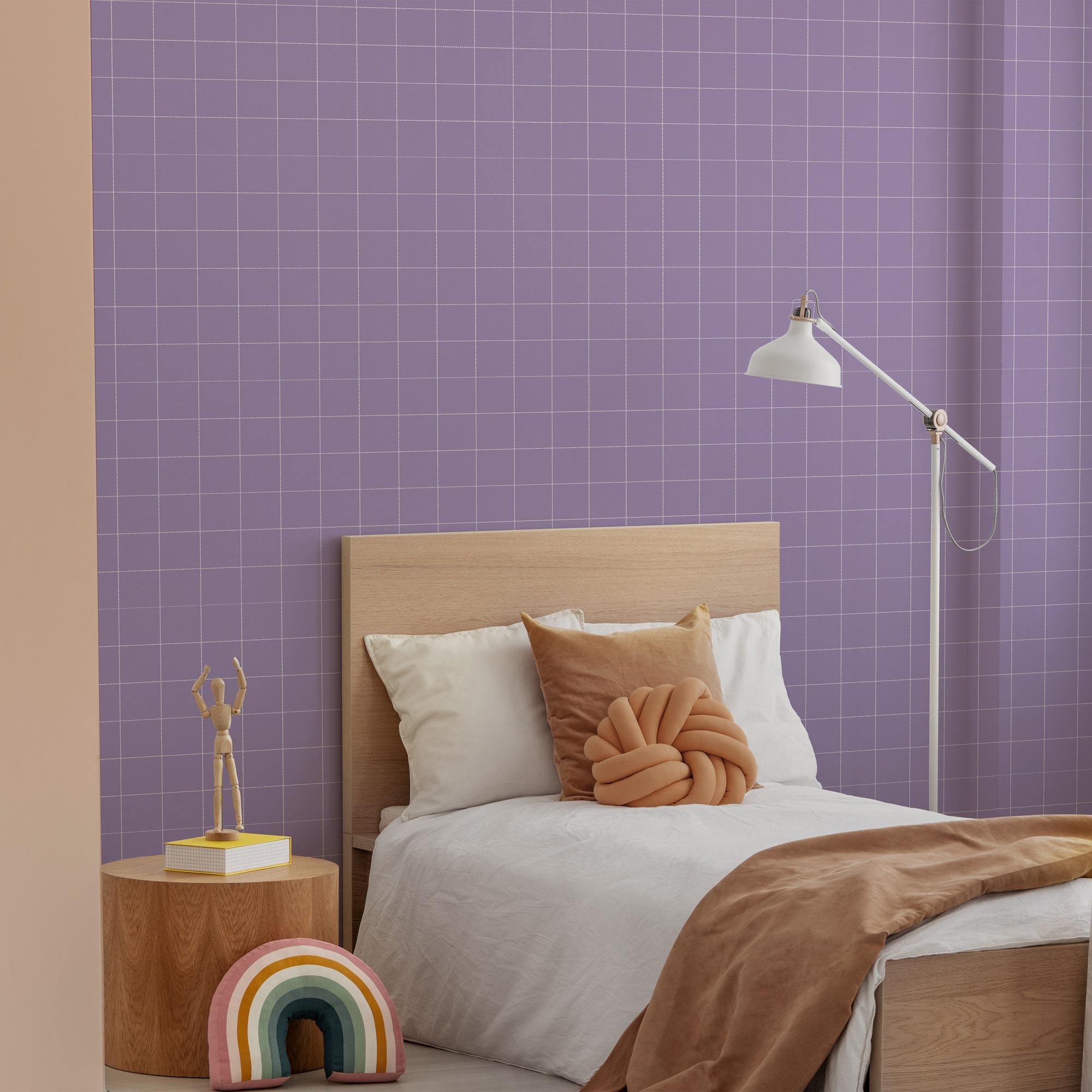 Superfresco Easy Vliestapete "Kariert" neutral glatt 10mx52cm (ca. 5m2)