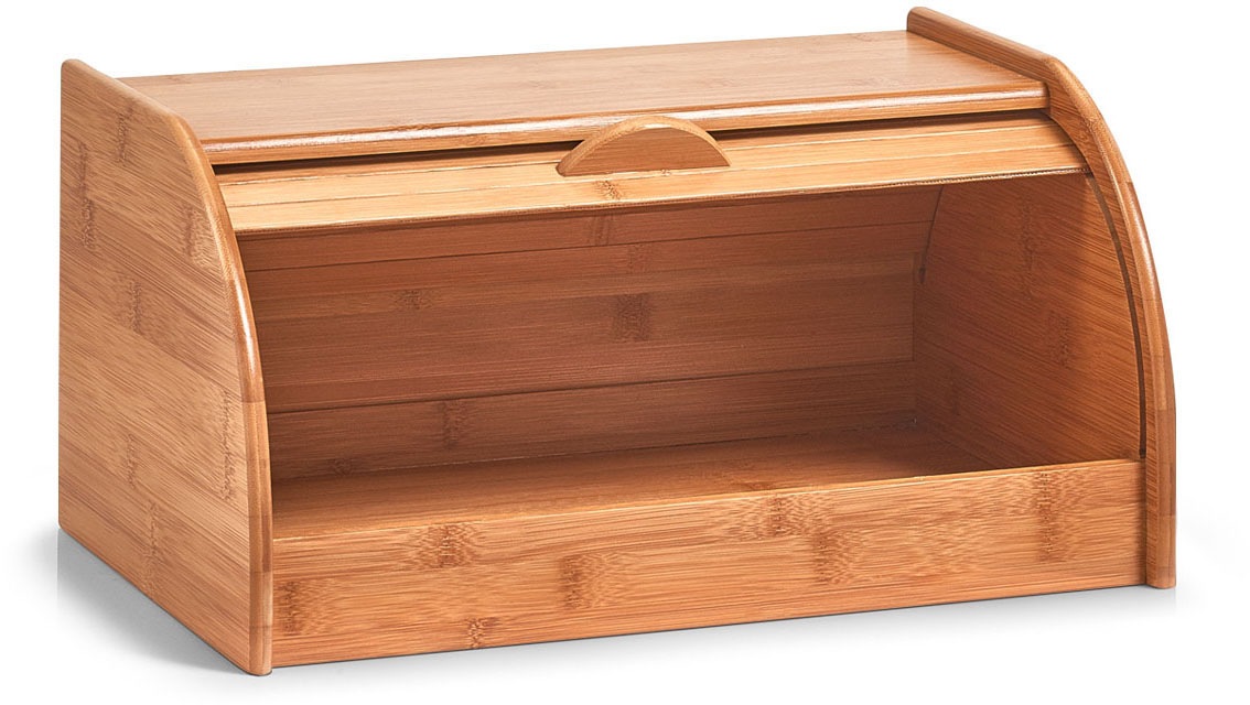 Thumbnail - Zeller Present Brotkasten "Bamboo" 1 Stk. tlg. aus Bambusholz, mit Rollvorrichtung, mit Griff auf der Vorderseite