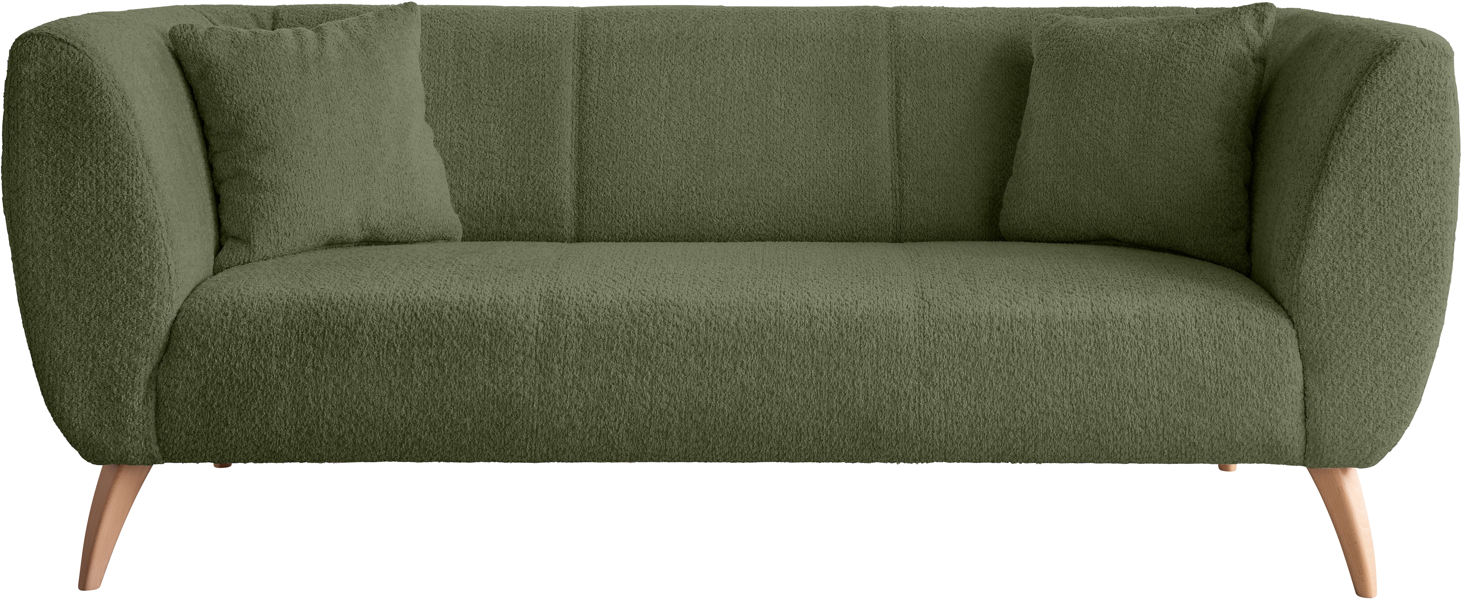 Home affaire 3-Sitzer "Colori modern und bequem, schmale Armlehnen, tolle Detailverarbeitung" zwei verschiedene Fußfarben wählbar