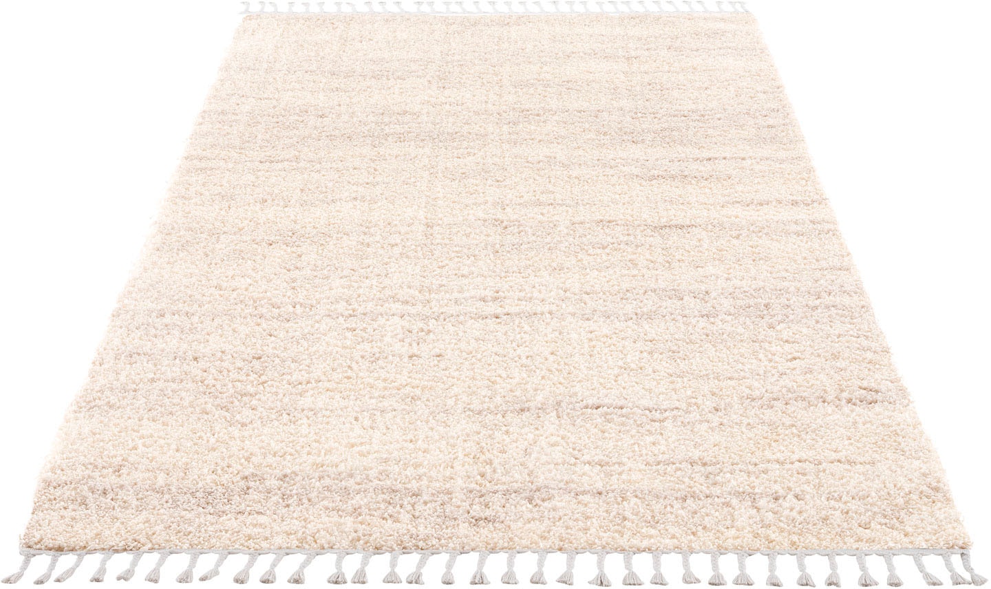 Carpet City Hochflor-Teppich »Pulpy 524«, rechteckig, besonders weich, mit Fransen, Meliert