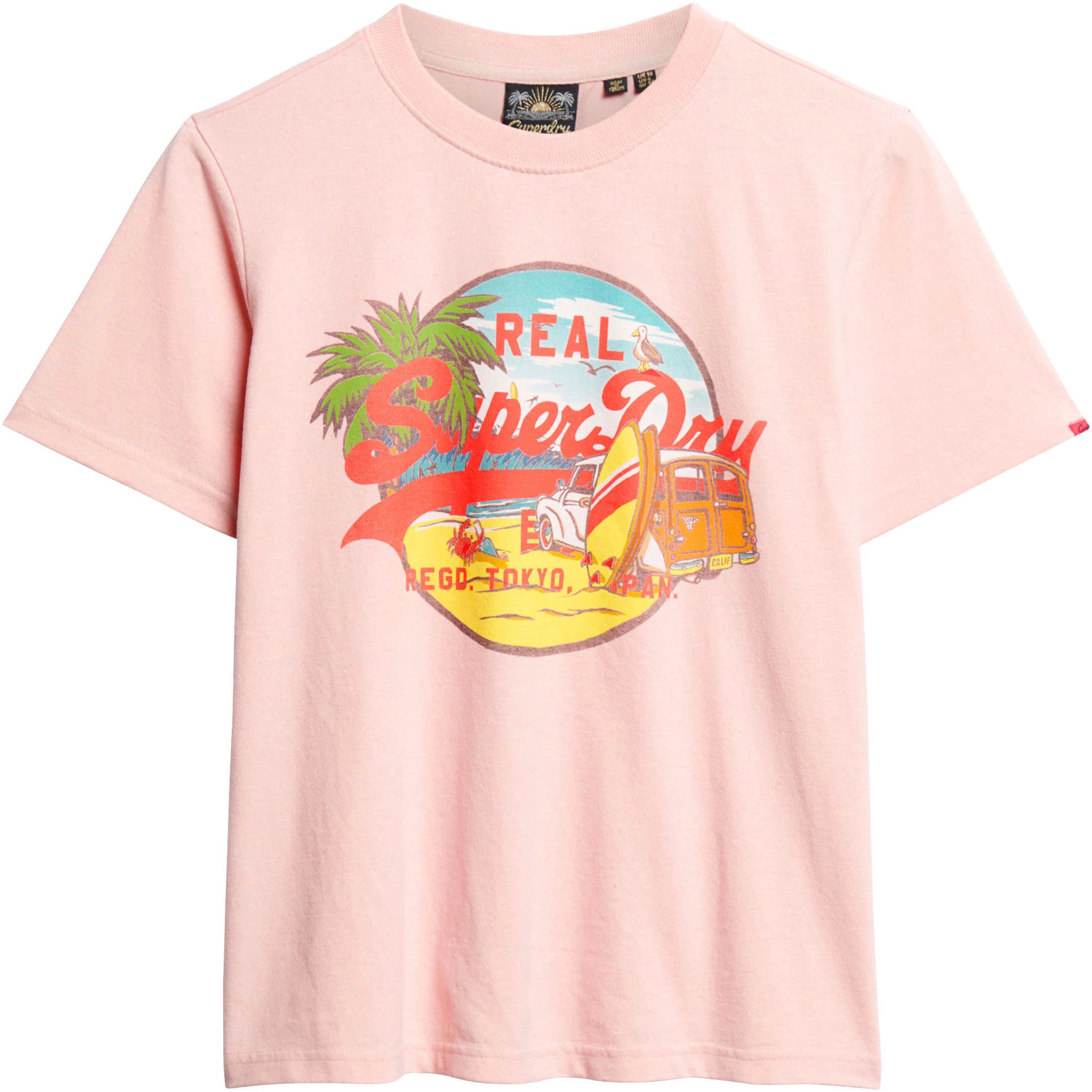 Superdry Kurzarmshirt »LA VL GRAPHIC RELAXED TEE«