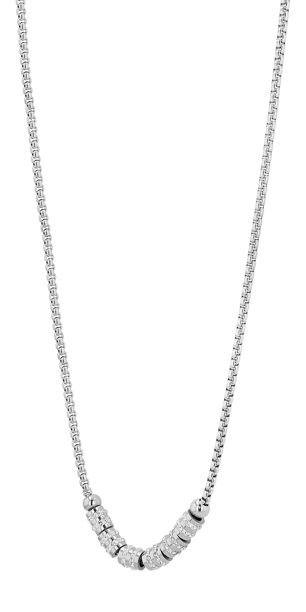 Adelia´s Gliederkette »Damen Halskette – Venezianerkette aus Edelstahl mit Perle 45 cm« Eine schöne Geschenkidee für jeden Anlass