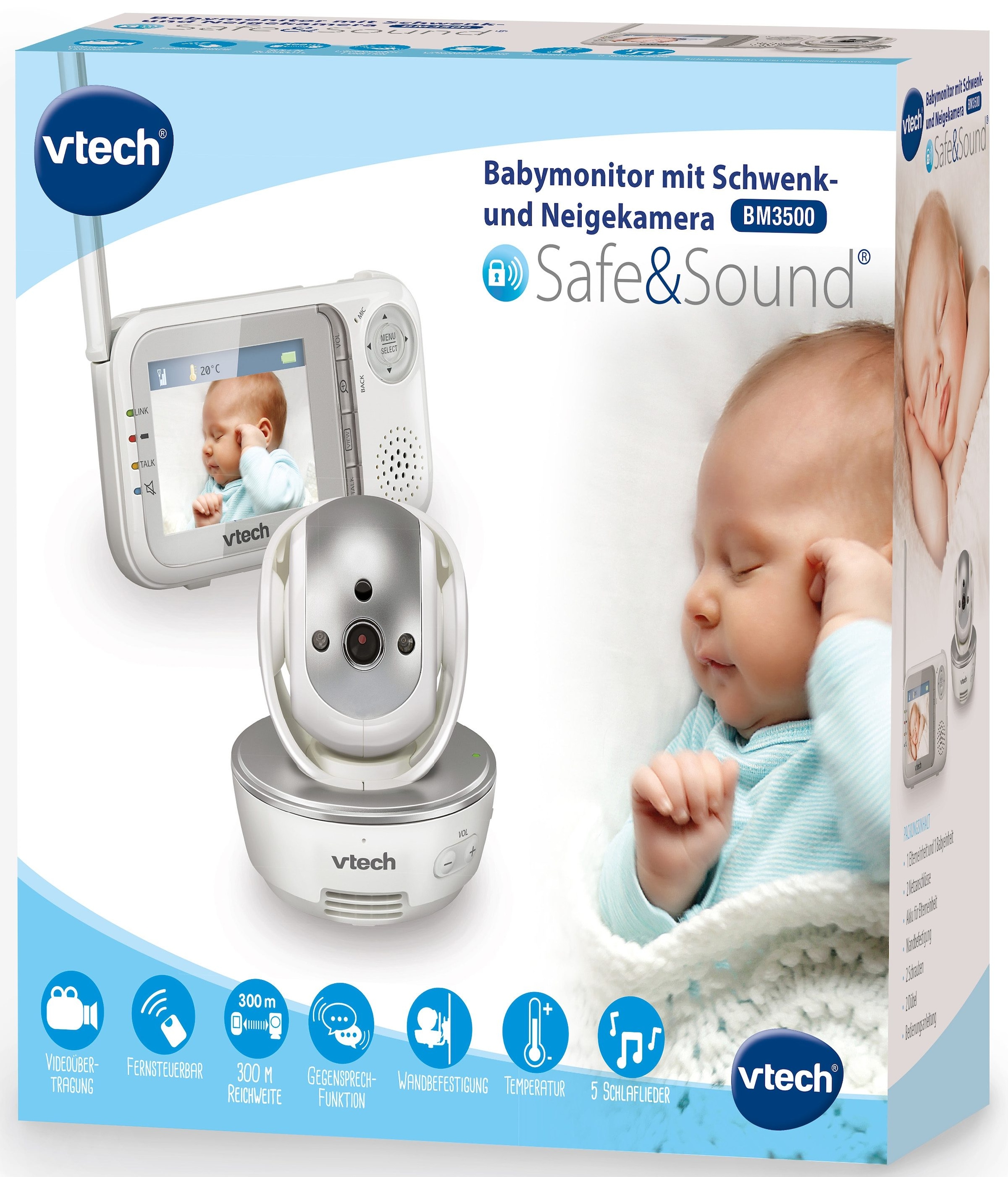 Vtech® Video-Babyphone »BM 3500 Babymonitor«, mit Schwenk-und Neigekamera