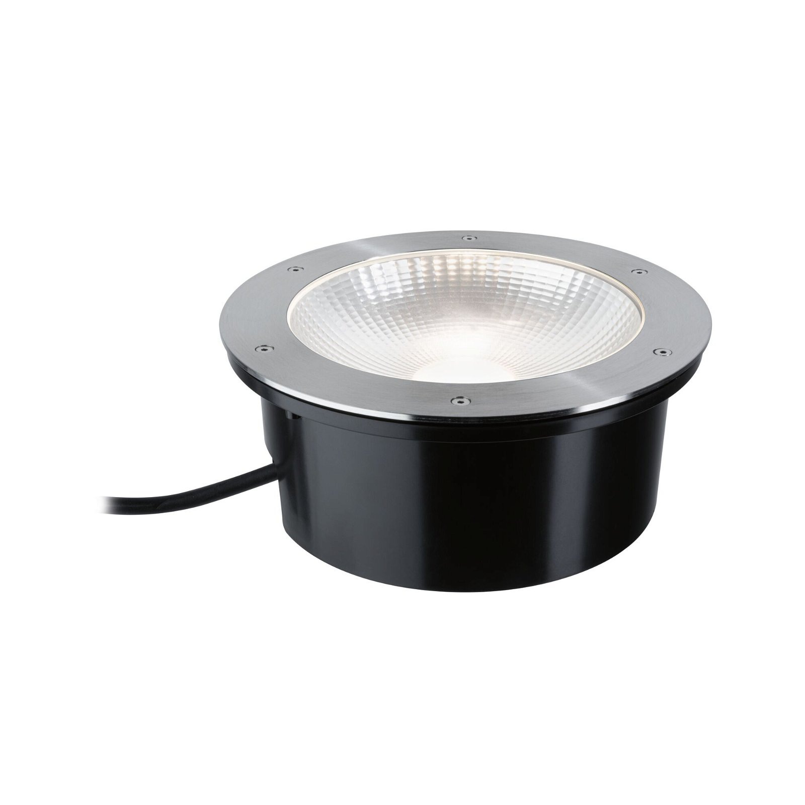 Paulmann LED Einbauleuchte "DureaIP67 rund 273mm 3000K 15W 1040lm 230V Edelstahl Metall", 1 flammig, Bodeneinbauleuchte