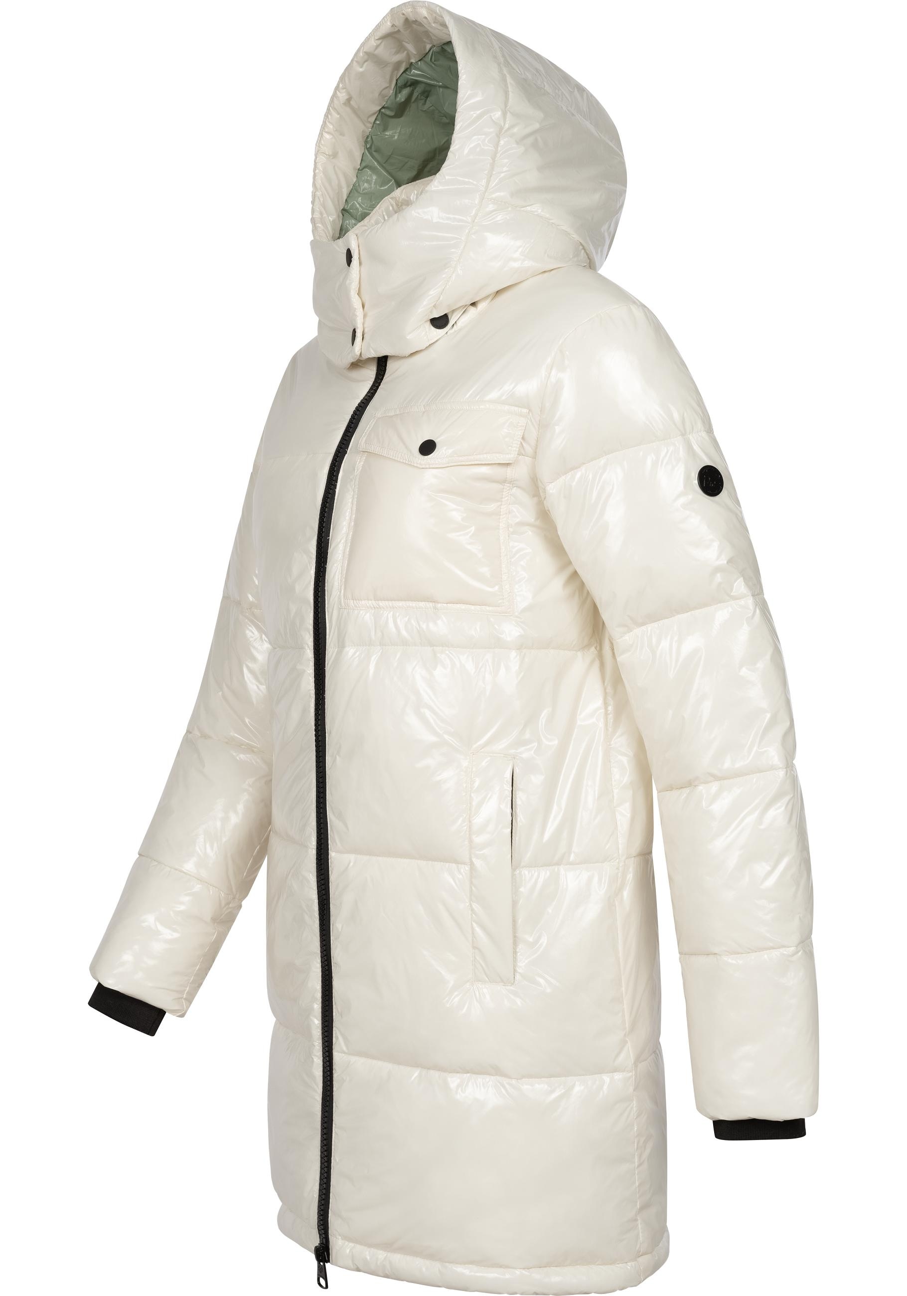 Ragwear Wintermantel »Roobie Long«, super stylischer, gänzender Damen Steppmantel