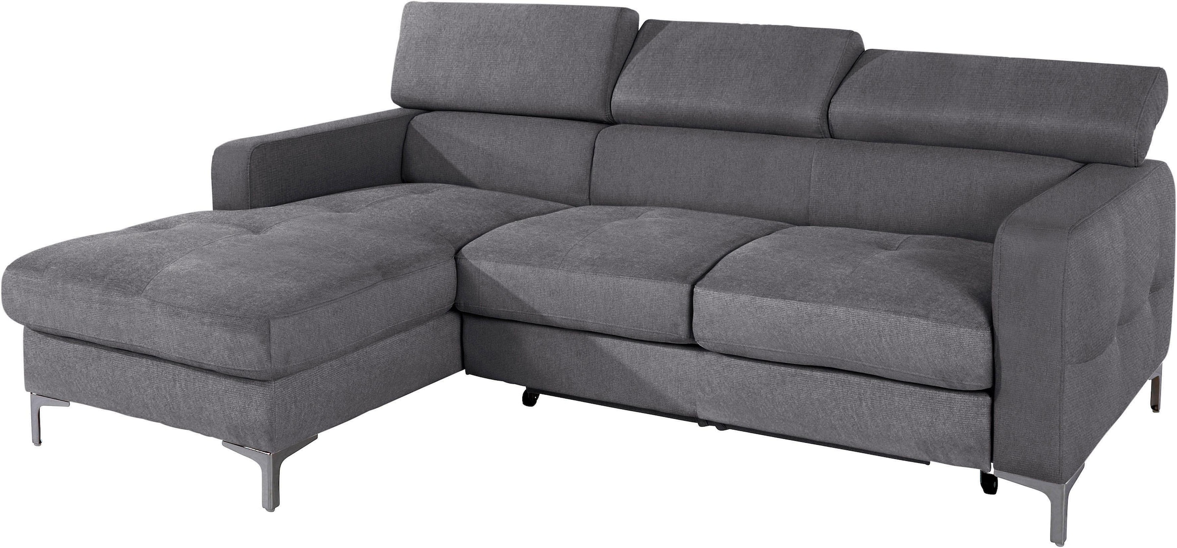 COTTA Ecksofa "Sammy L-Form" mit Kopfteilverstellung, wahlweise mit Schlaffunktion & Bettkasten