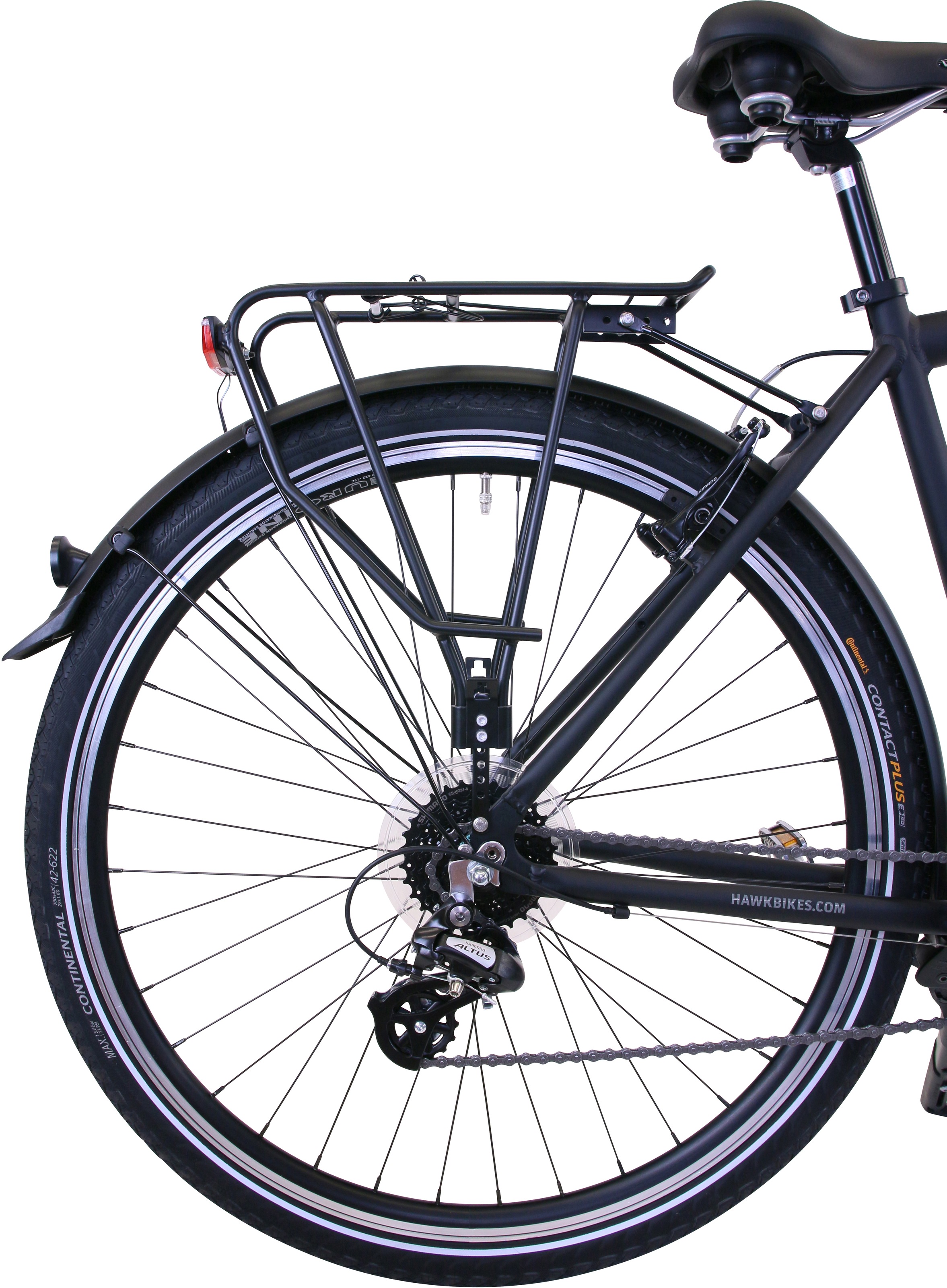 HAWK Bikes Trekkingrad »HAWK Trekking Gent Premium Black«, 24 Gang, microSHIFT, für Herren