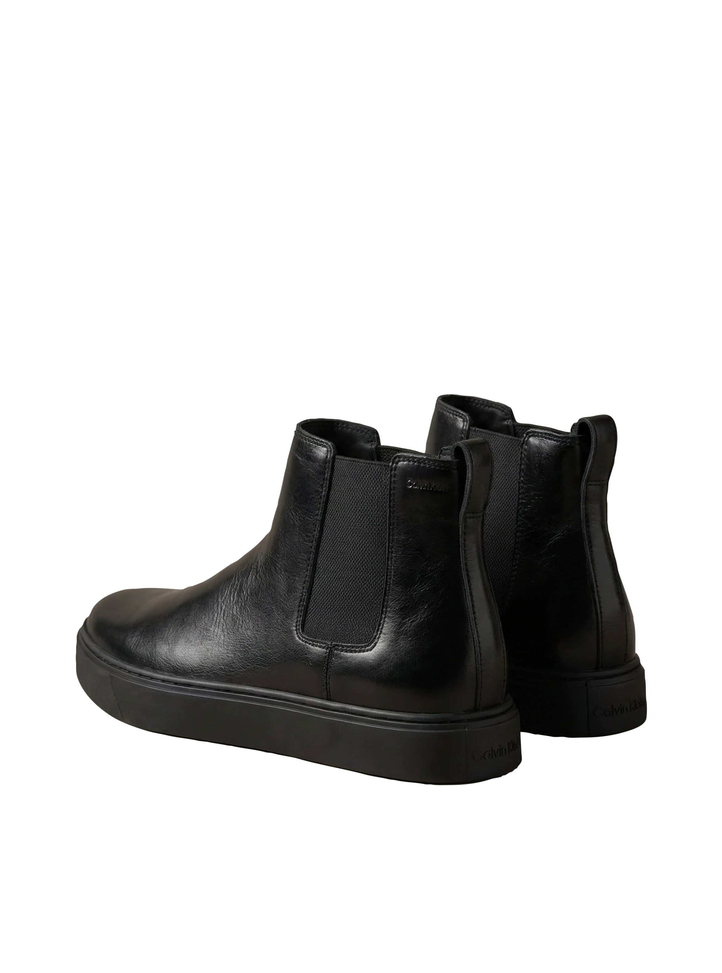 Calvin Klein Chelseaboots »HYBRID CLEAN CHELSEA WAX LTH«  Plateauboots, Stiefelette mit elastischen Stretcheinsätzen