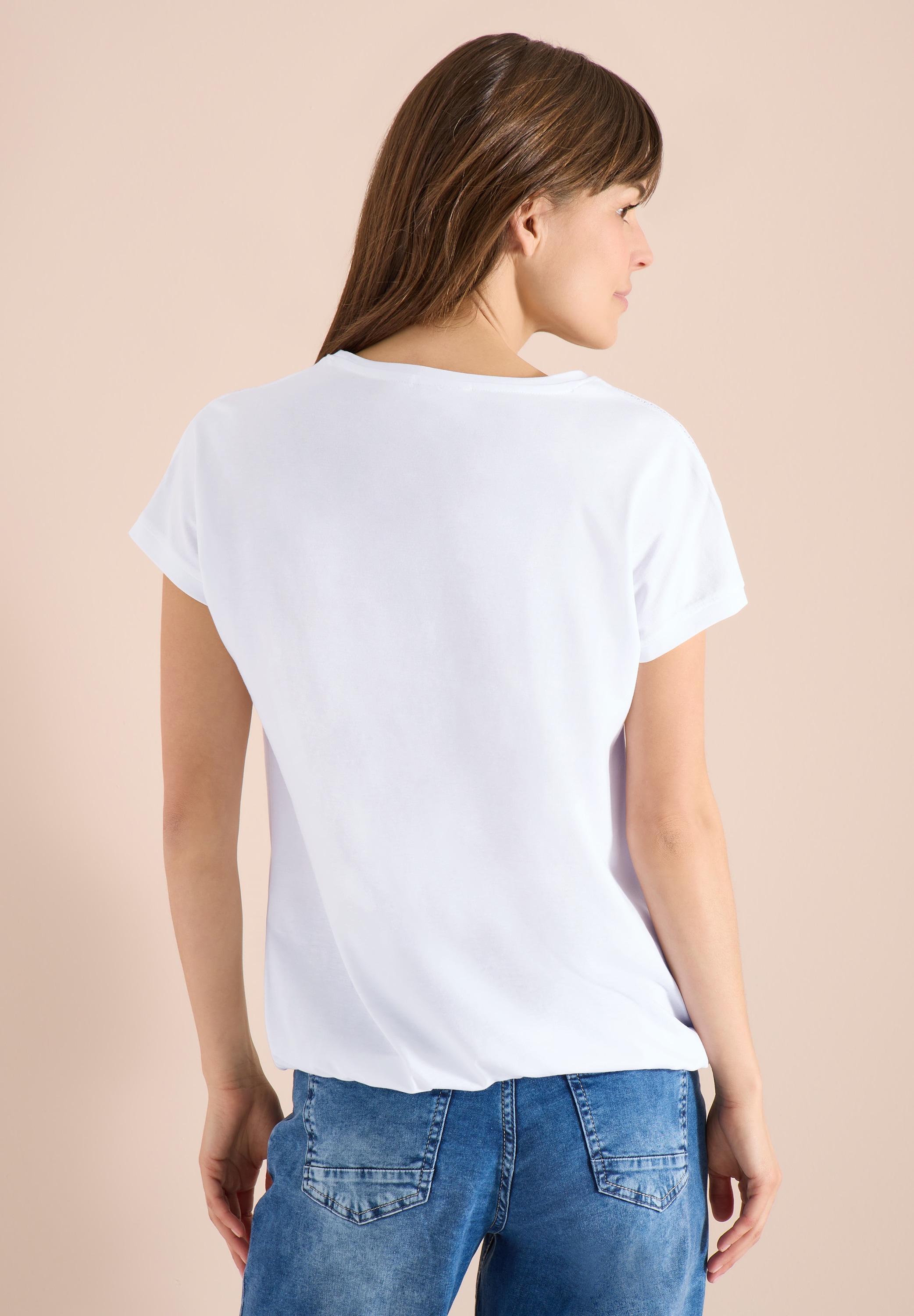 Cecil T-Shirt mit Spitze an den Ärmeln