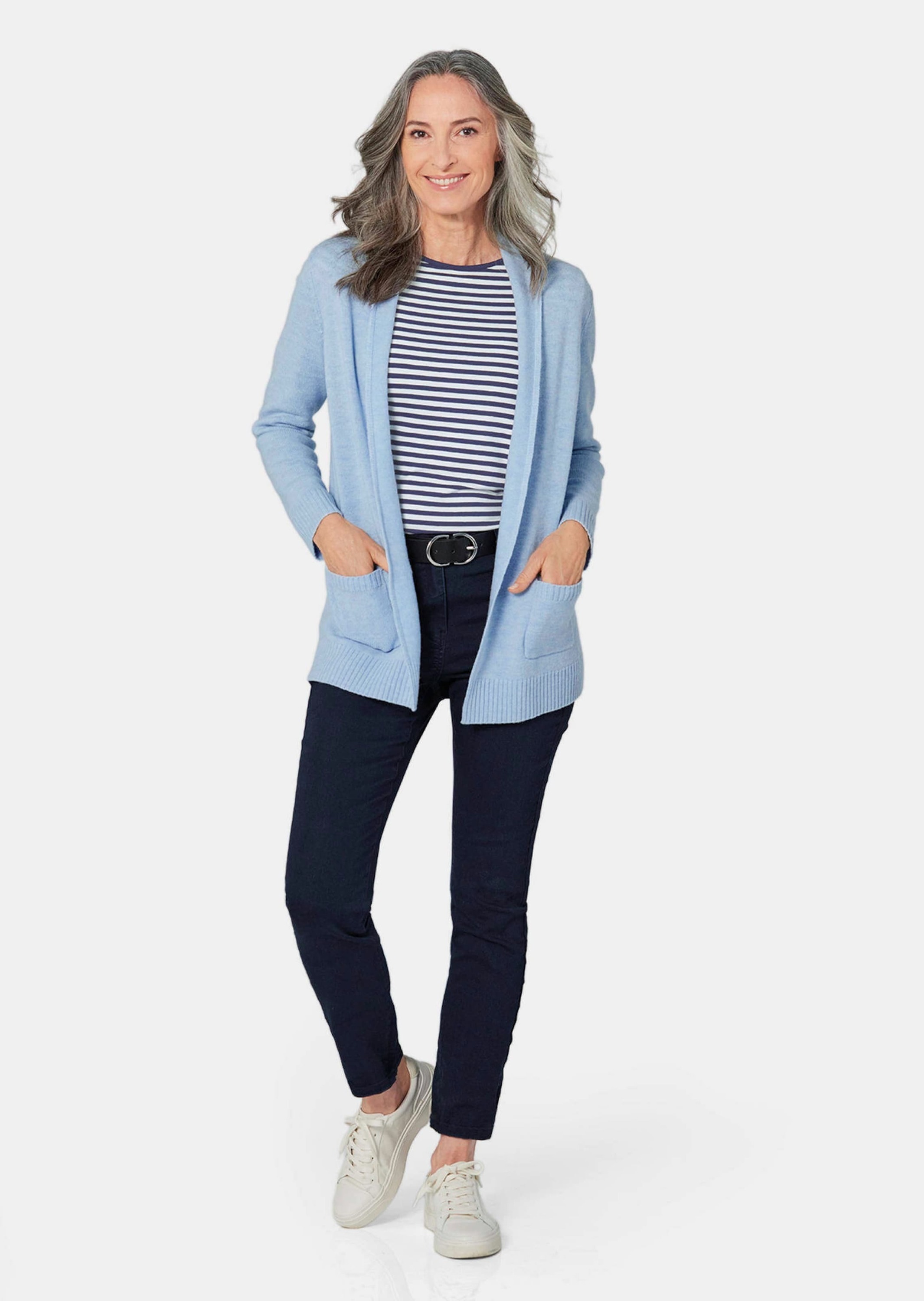 GOLDNER Strickjacke "Langarm Cardigan aus Merino" Schalkragen günstig online kaufen