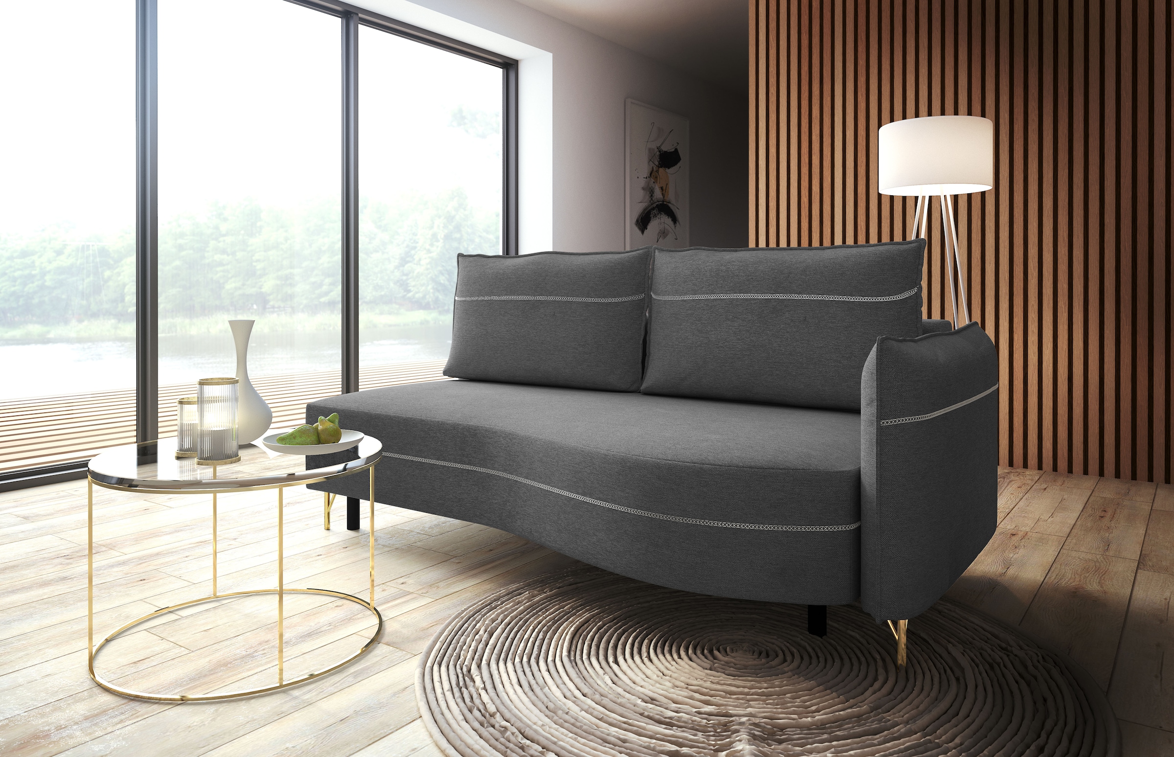 exxpo - sofa fashion Loungesofa "Ortis mit toller Kontrastnaht, Solitärmöbe günstig online kaufen