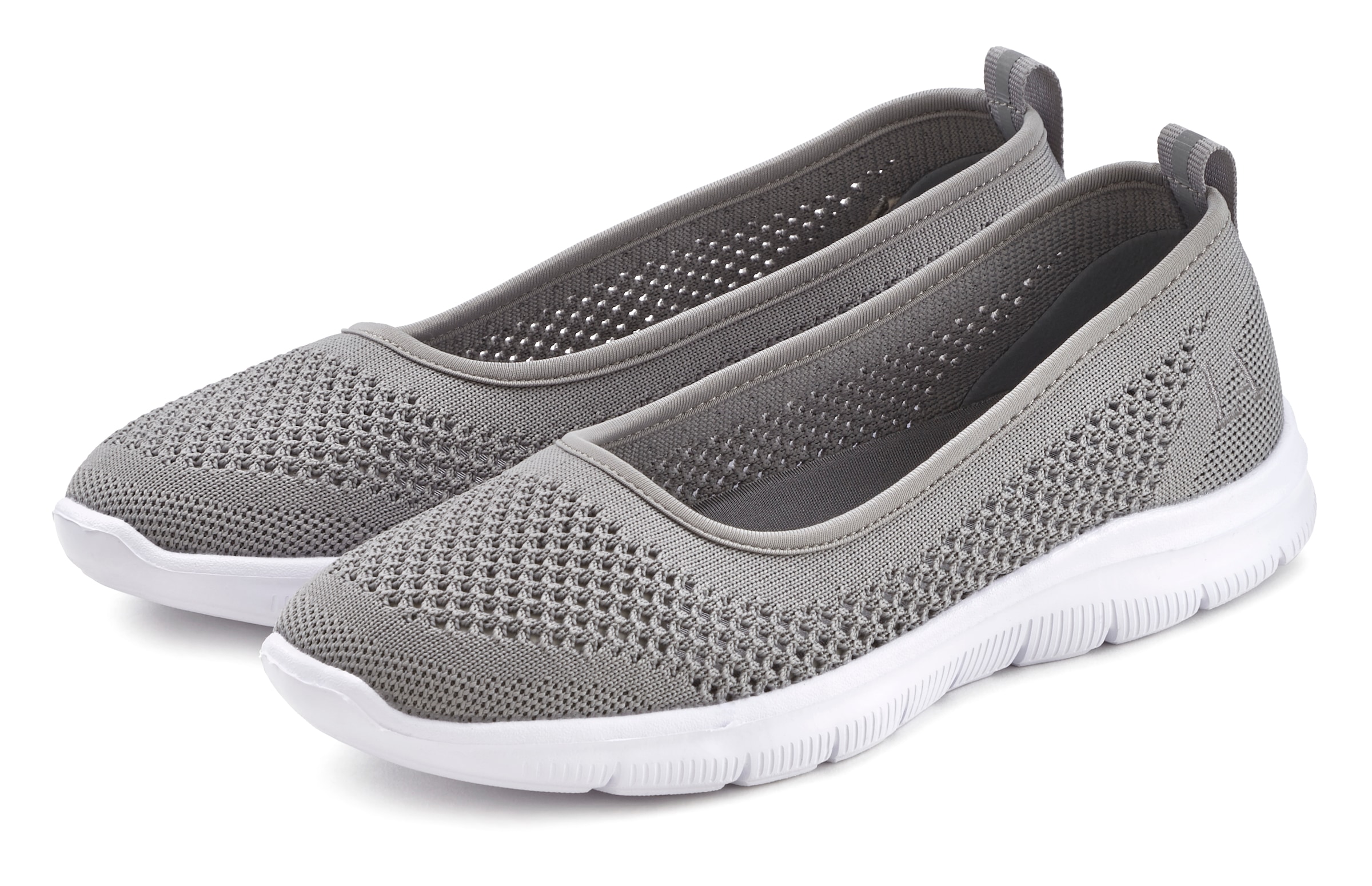 LASCANA Sneaker Ballerinas, ultraleichter Slipper,Freizeitschuh aus Mesh, weicher Innensohle VEGAN