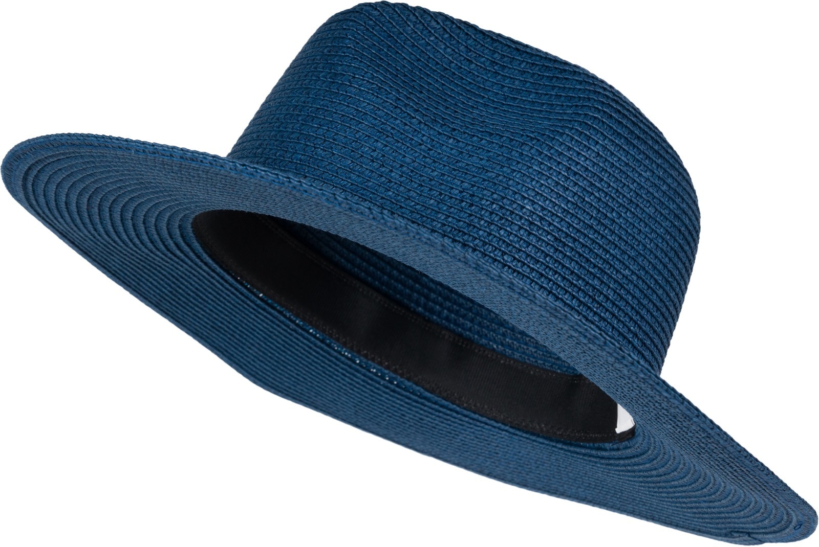STYLEBREAKER Damen Sonnenhut "Panama Strohhut - Knautschhut", blau, Modisch, Obermaterial: 100% Papierstroh PAS., Hüte