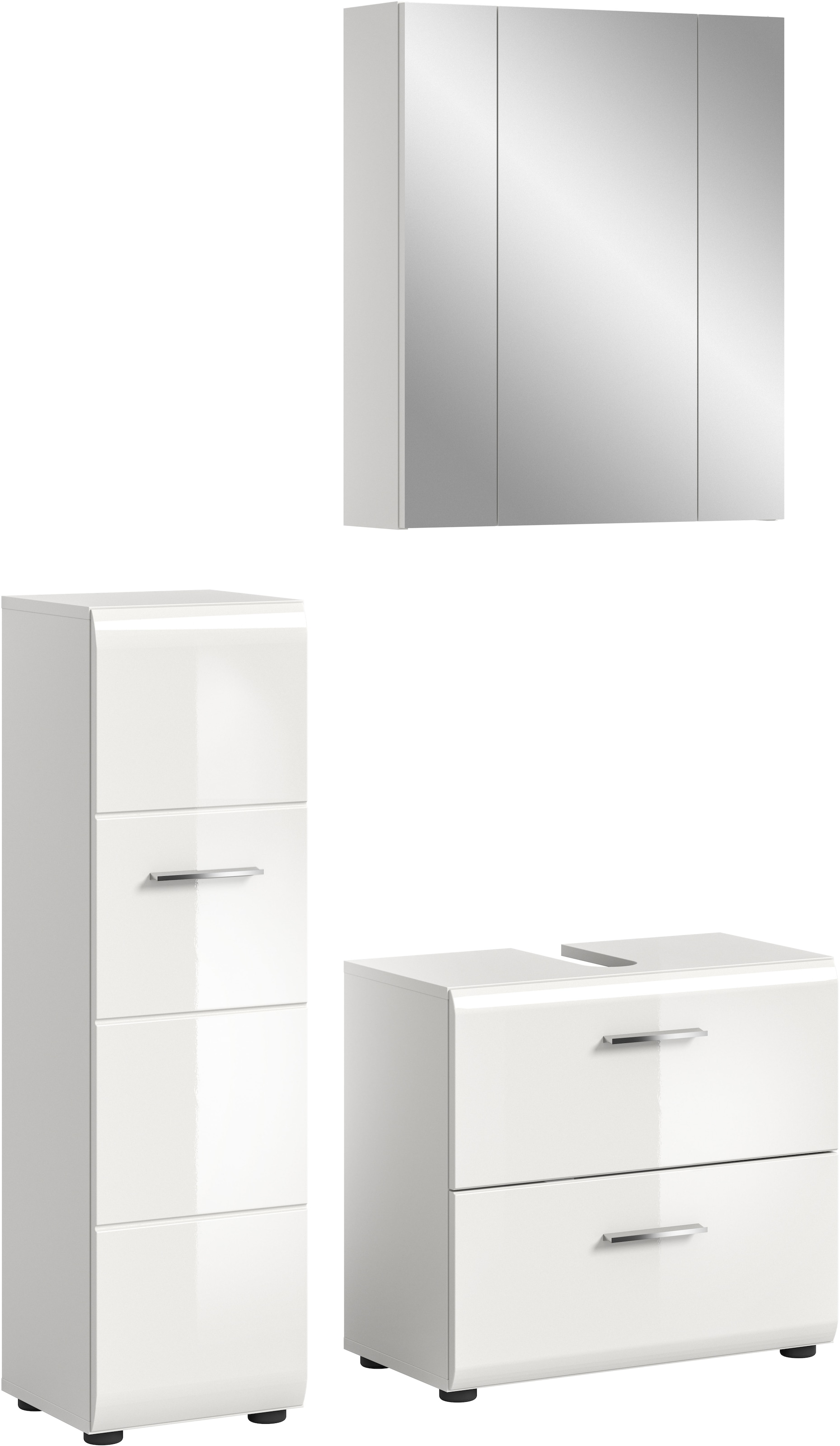 INOSIGN Badezimmer-Set, (Set, 3 St.), Florenz, Badkombination 3-tlg., Weiß günstig online kaufen