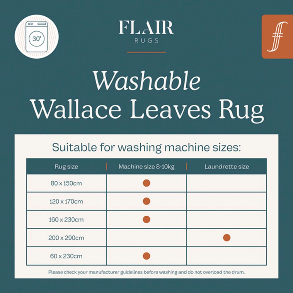 FLAIR RUGS Teppich »Wallace Leaves« rechteckig 4 mm Höhe Waschbarer Teppich