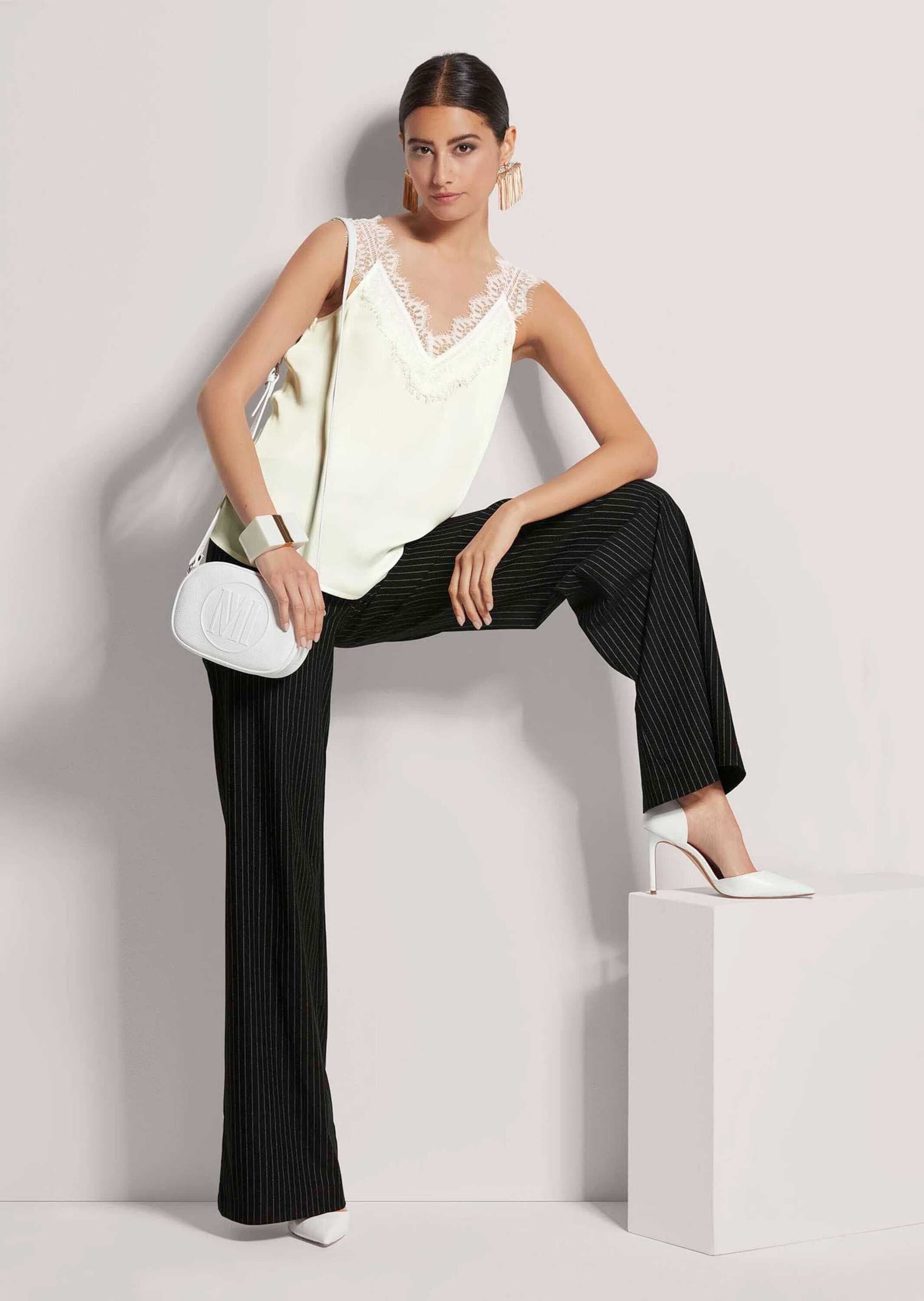 MADELEINE Trägertop »Top Satin-Top mit Spitze«