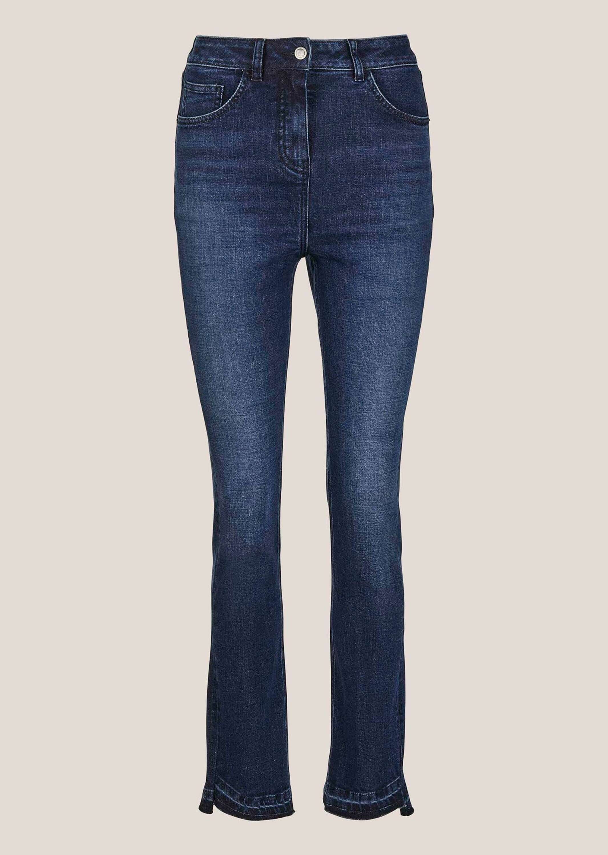 MADELEINE "Jeans Five-Pocket-Hose mit schrägem Beinsaum"