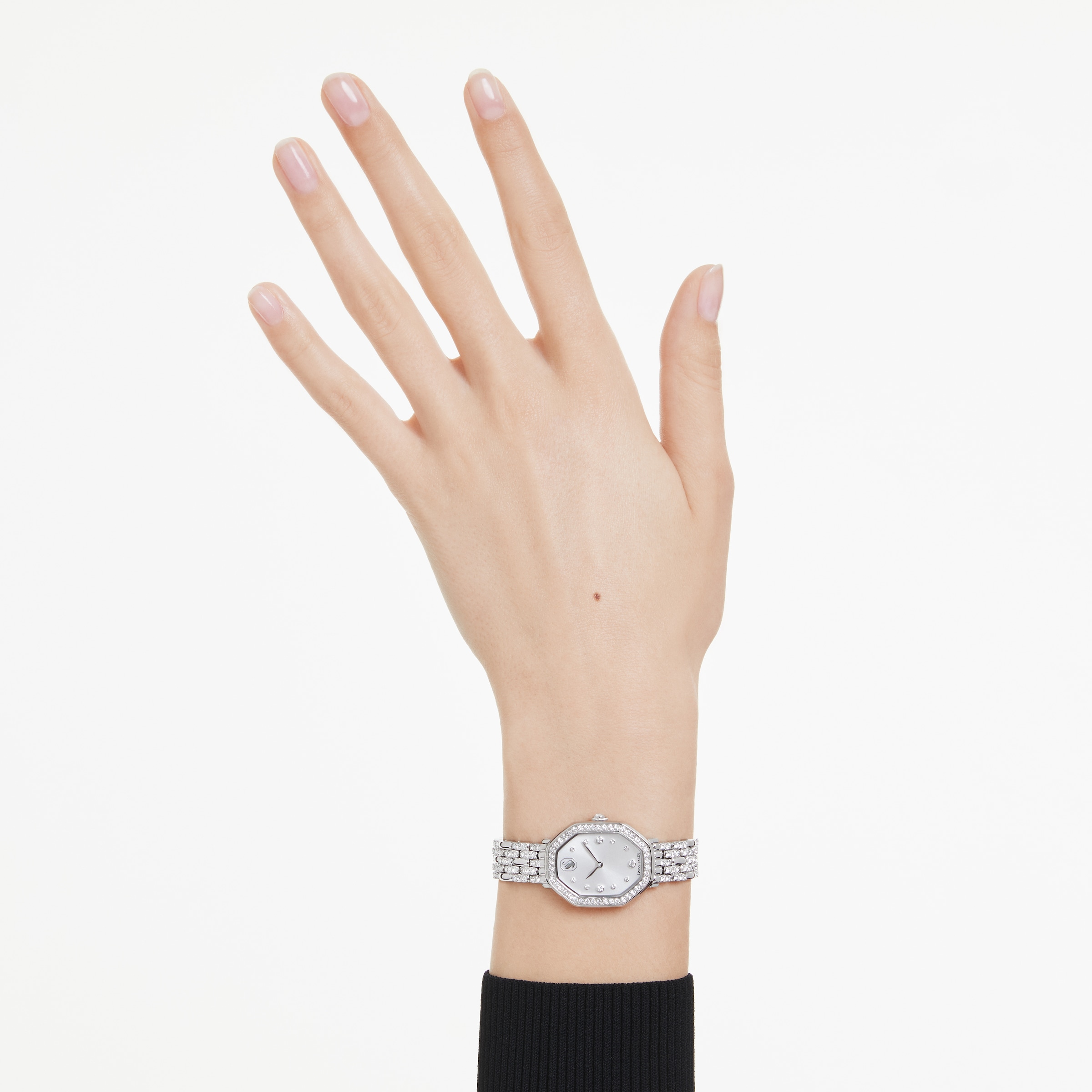 Swarovski Quarzuhr »DEXTERA OCTAGON«, Armbanduhr, Damenuhr, Swiss Made, Edelstahlarmband, analog