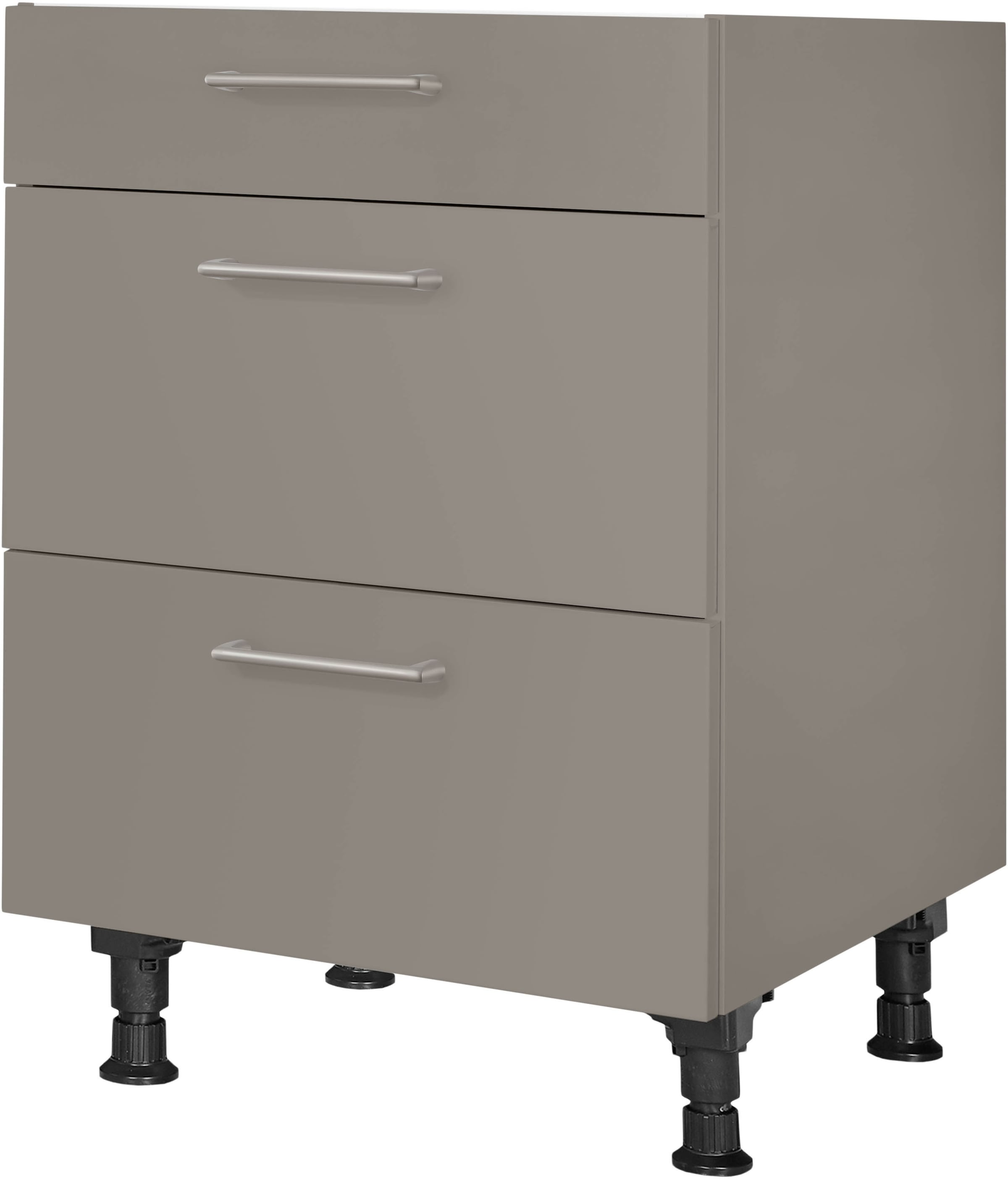 nobilia Unterschrank ""Laser", vormontiert, mit höhenverstellbaren Sockelfü günstig online kaufen