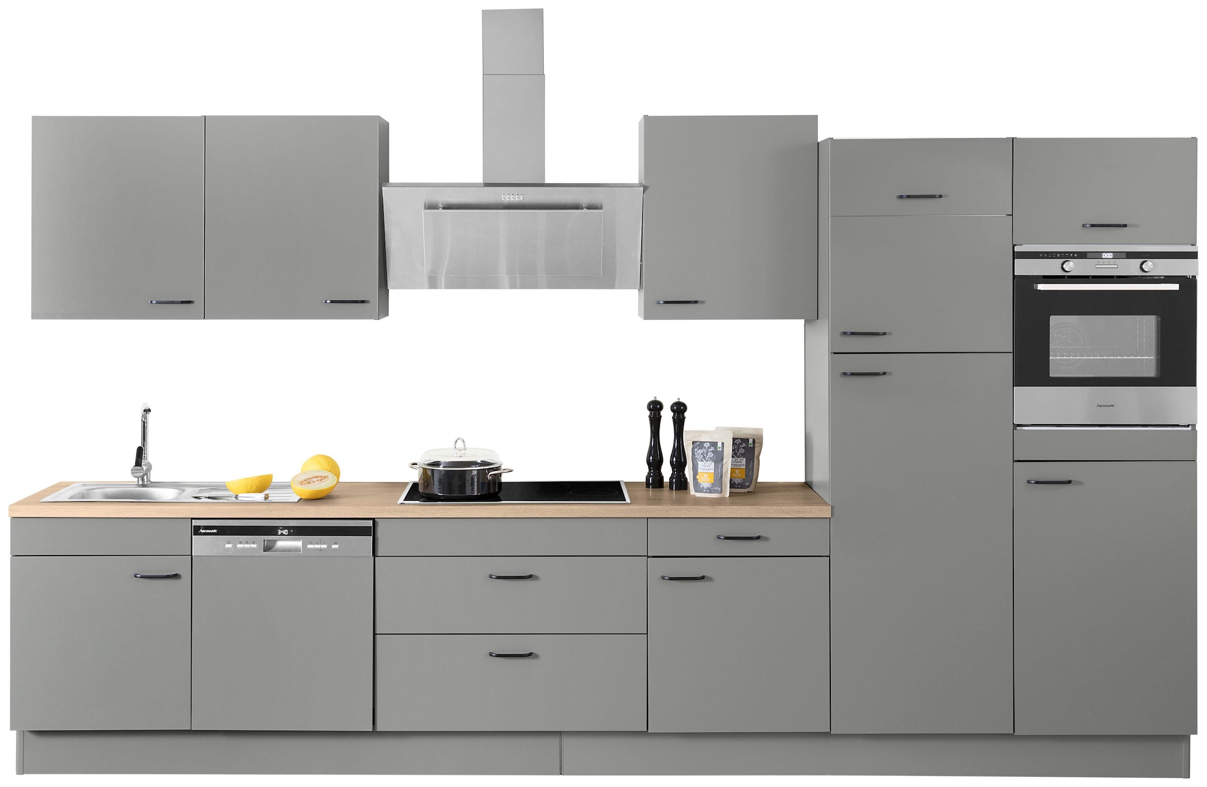 OPTIFIT Küchenzeile Breite »Elga«, großen BAUR Vollauszügen, 390 | Soft-Close-Funktion, bestellen Premium-Küche, cm