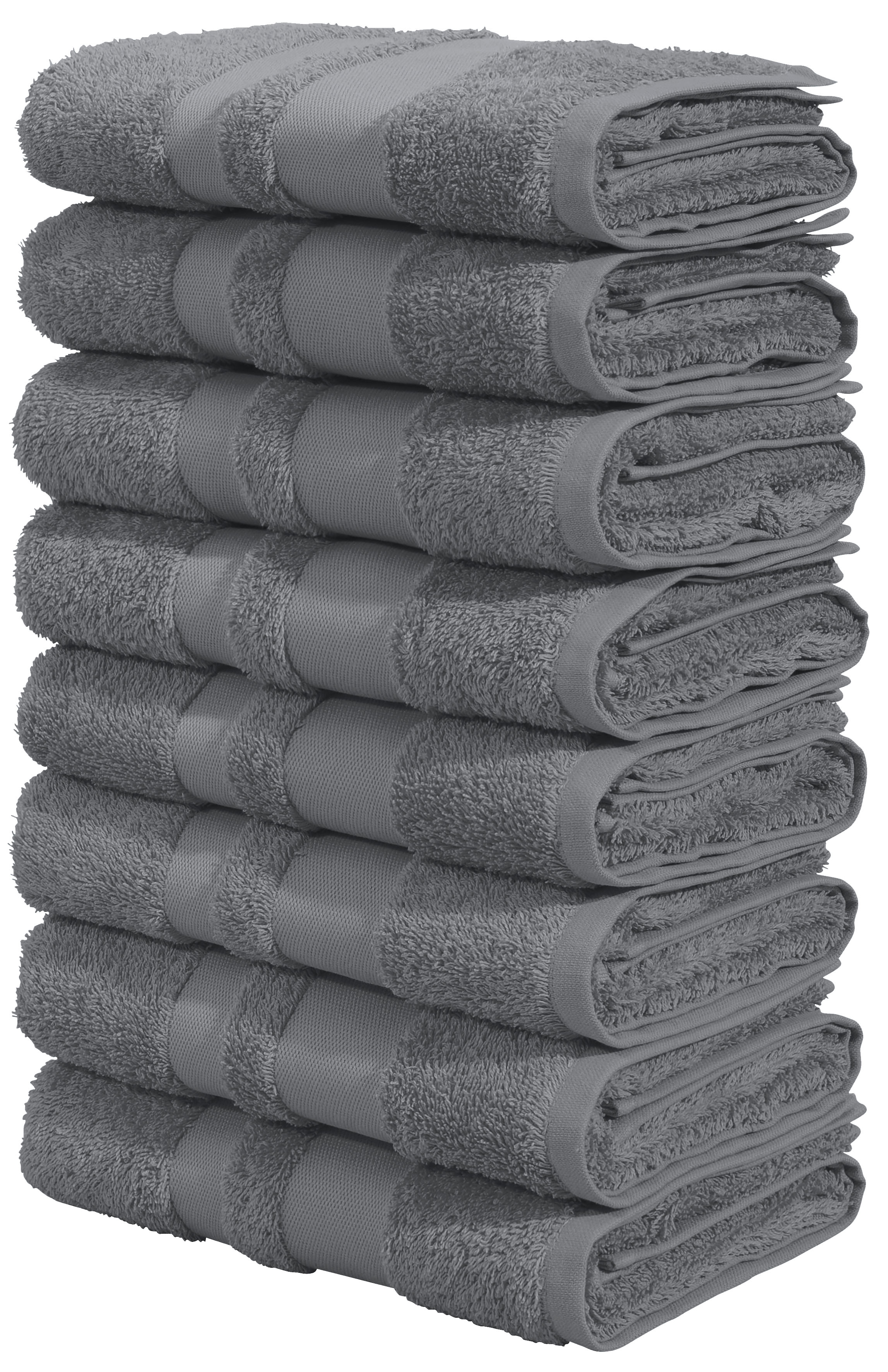 OTTO home Handtücher "Vanessa, 8 Handtücher, 50x100cm, in Standard- und Premium-Qualität" Handtücher mit Bordüre, 100% Baumwolle, einfarbig, weich