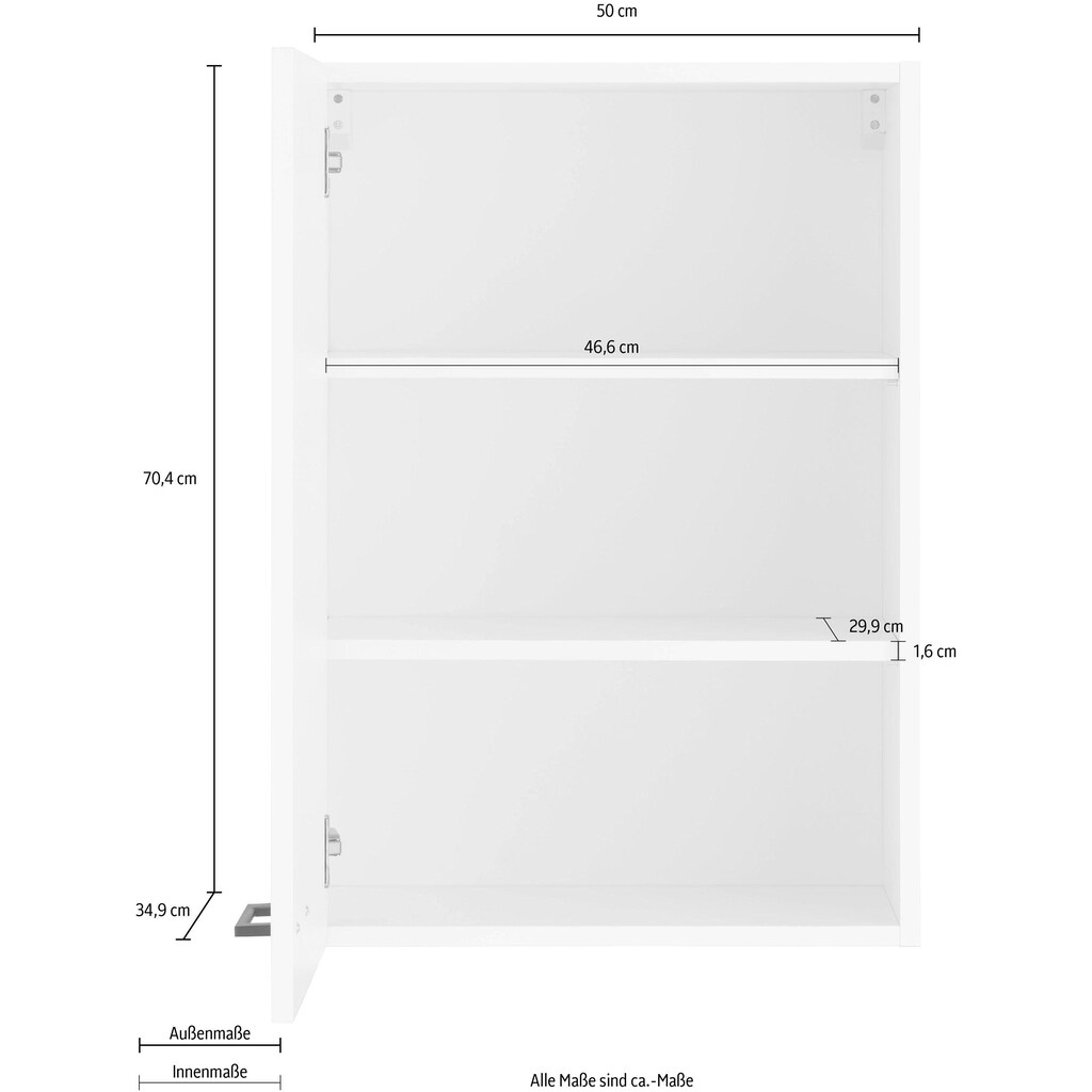 OPTIFIT Hängeschrank »Tokio«, 50 cm breit, mit 1 Tür, mit Metallgriff