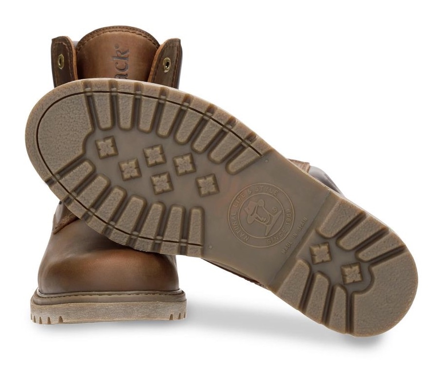 Panama Jack Schnürboots, Blockabsatz, Schnürstiefelette, Outdoorschuh mit Logoprägung