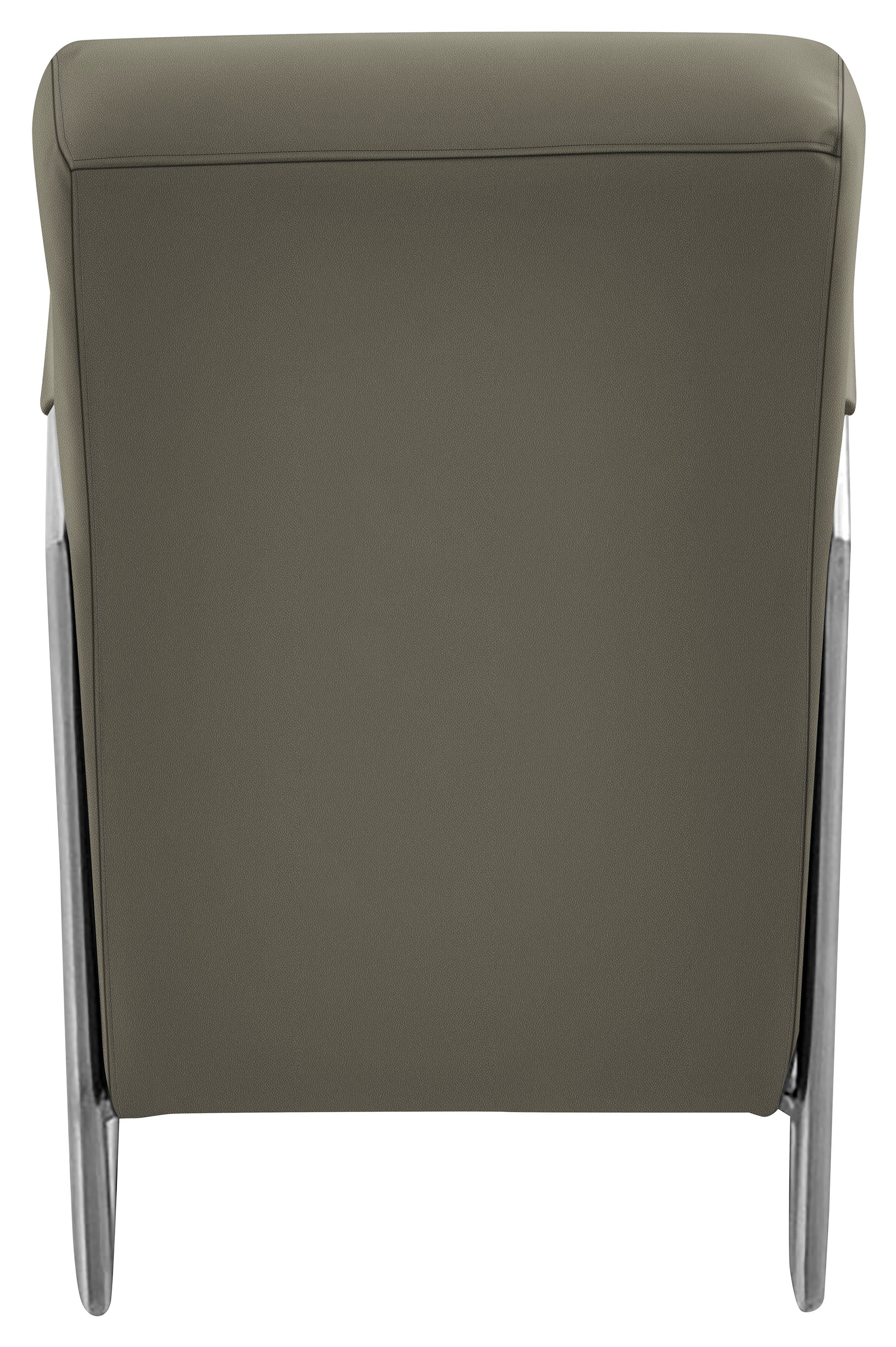 K+W Komfort & Wohnen Cocktailsessel, mit bezogenen Armlehnen, Gestell in Metall Edelstahloptik
